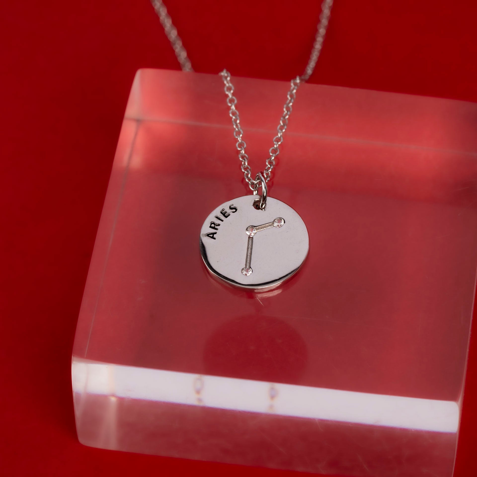 Sterling Silver Star Sign Necklaces (with Zodiac Info Backing Card)