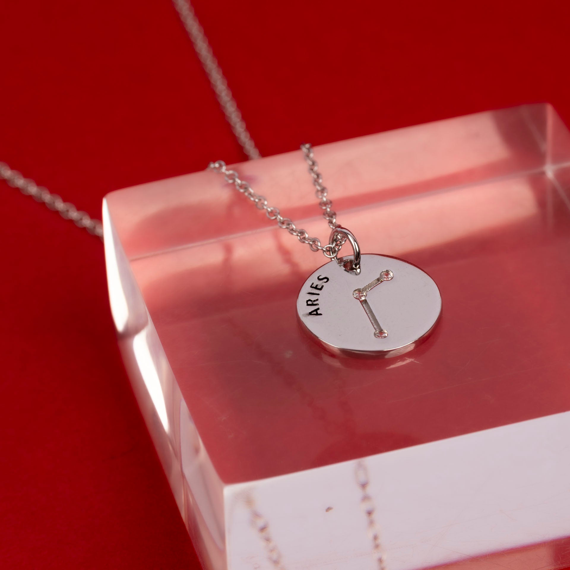 Sterling Silver Star Sign Necklaces (with Zodiac Info Backing Card)