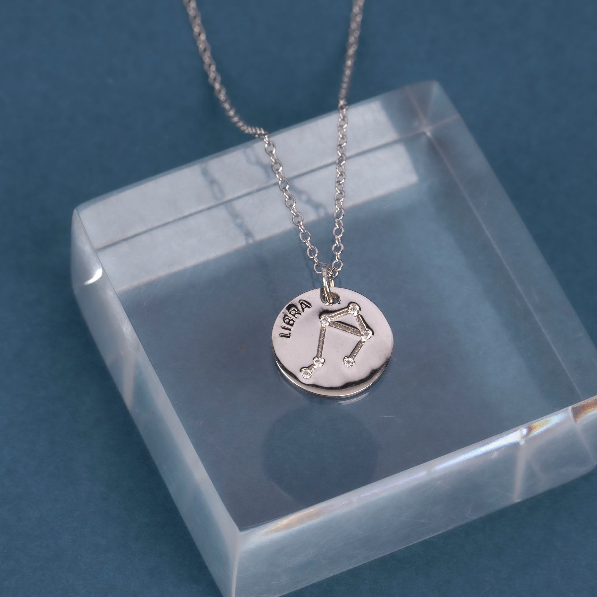 Sterling Silver Star Sign Necklaces (with Zodiac Info Backing Card)