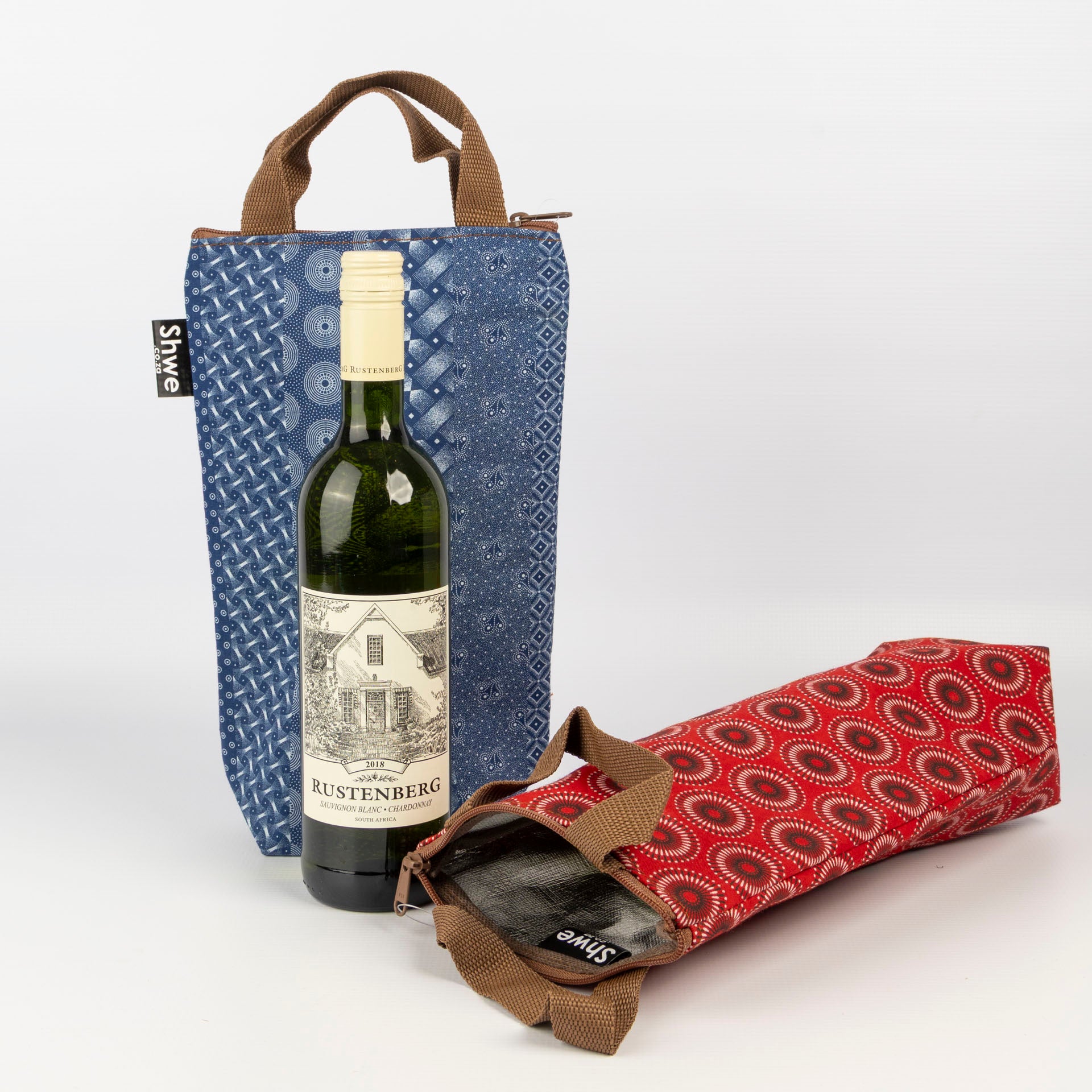 Shwe Single Wine Bottle Cooler Tote with Carrier Handles