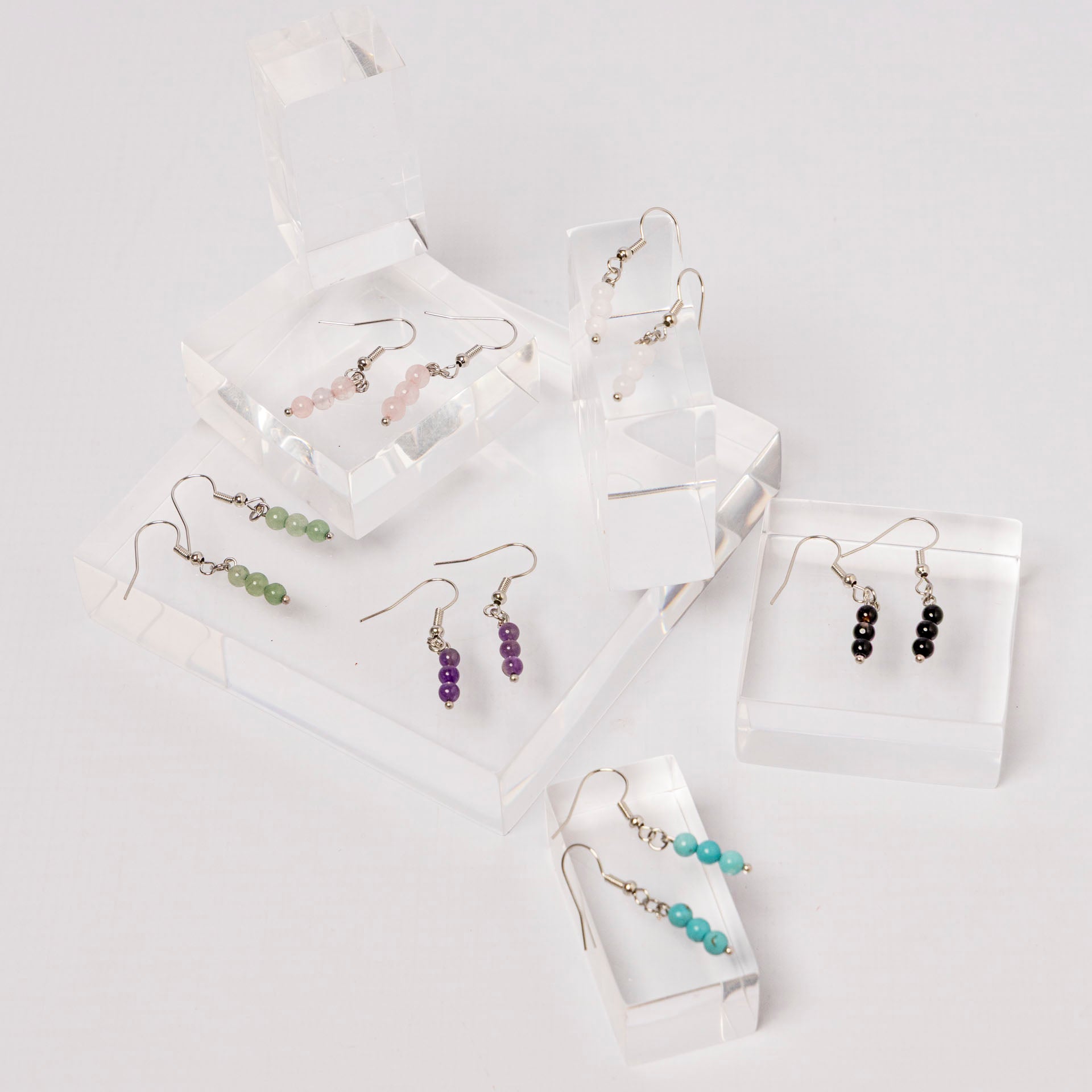 Gemstone Drop Earrings