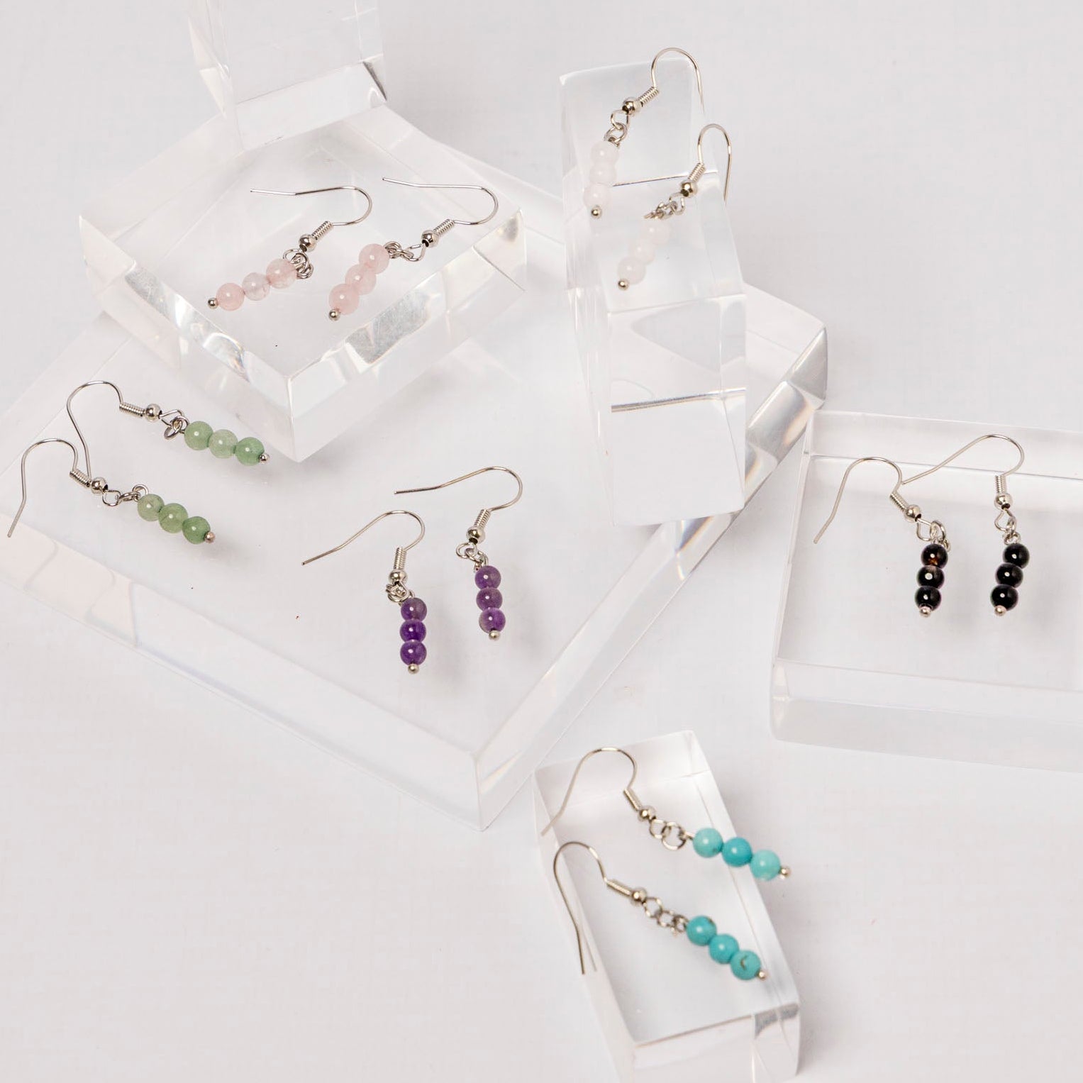 Gemstone Drop Earrings