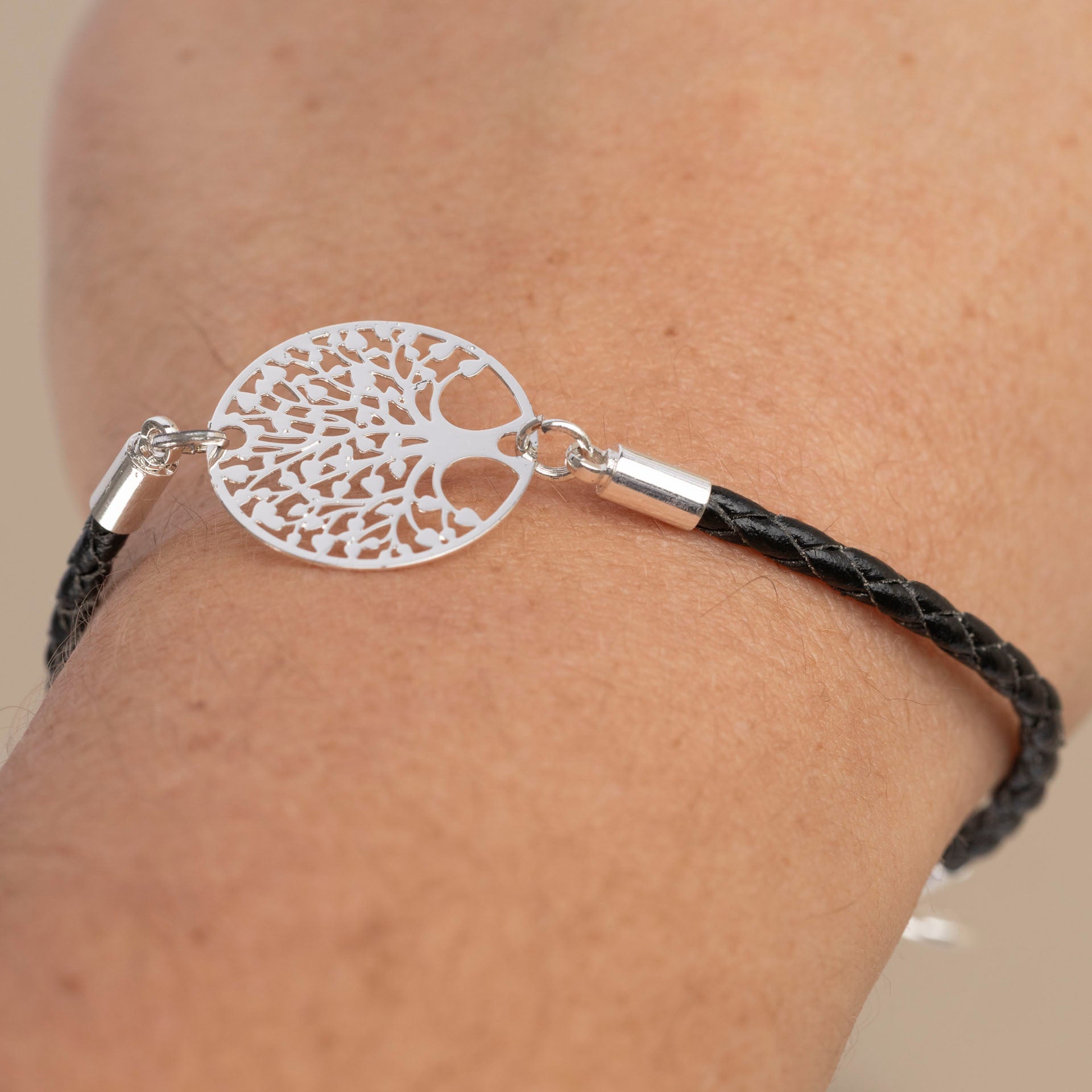 Tree of Life Leather Plaited Bracelet