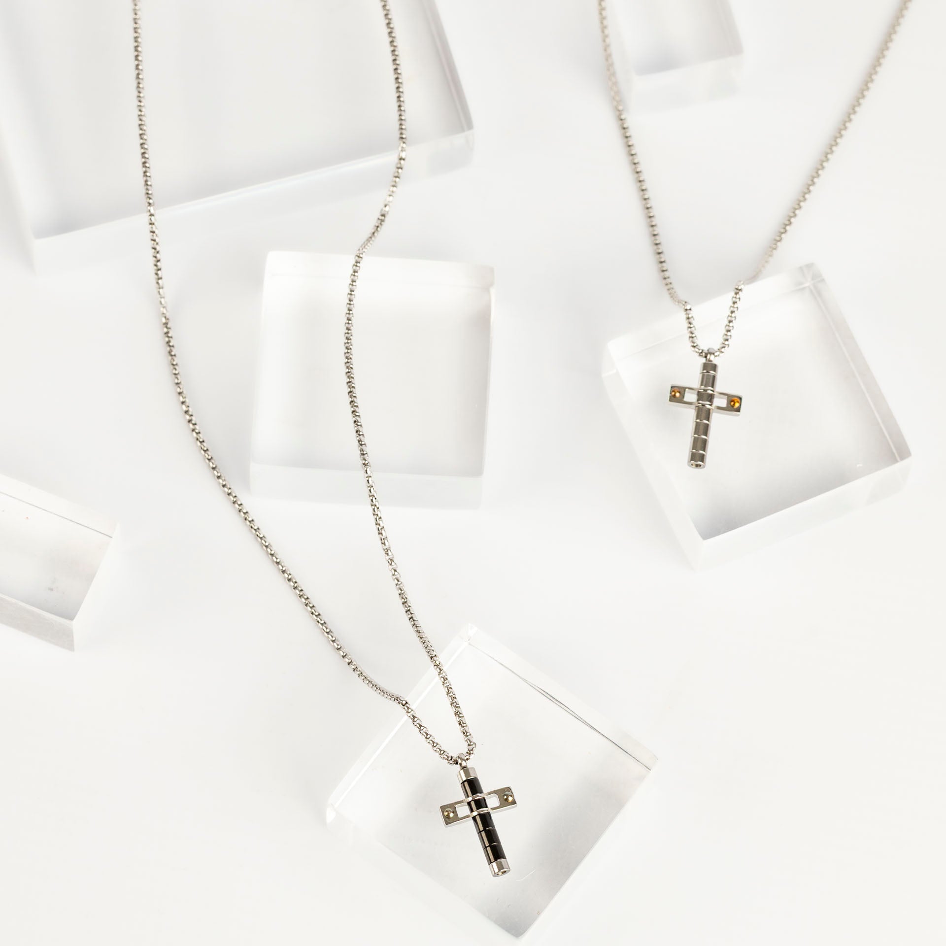 Men's Modern Stainless Steel Cross Necklace