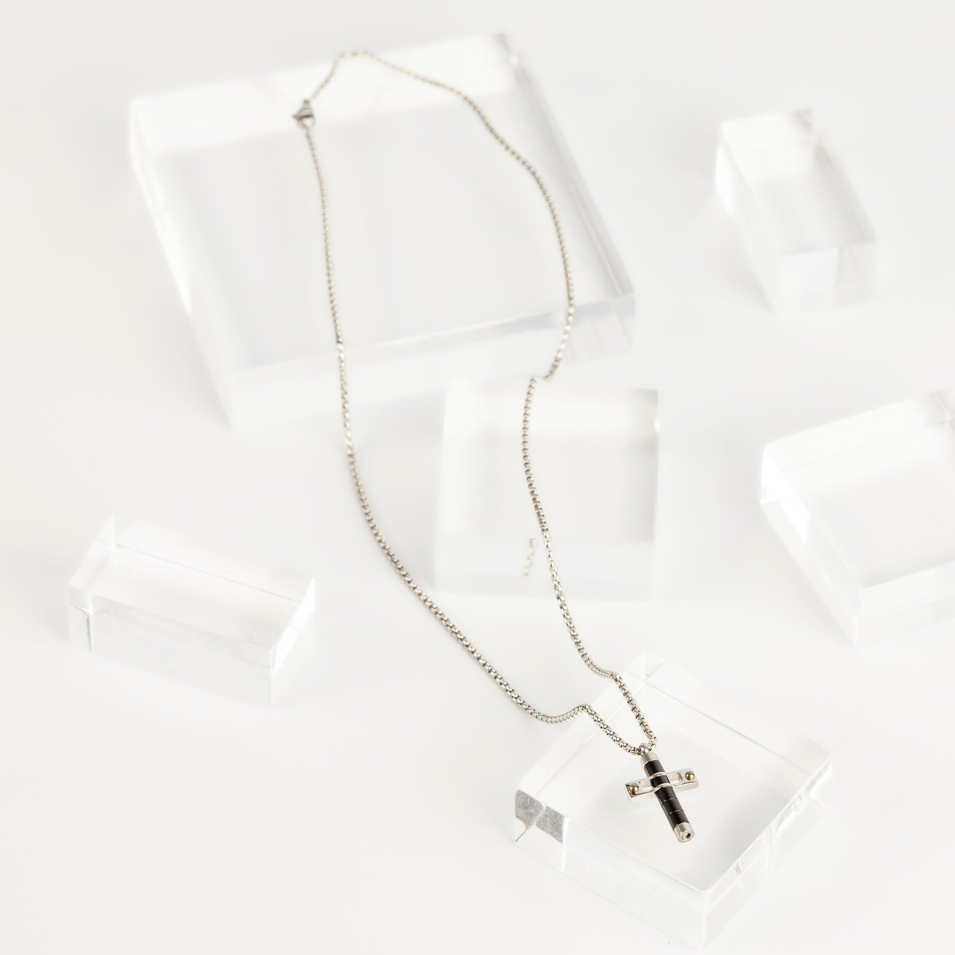 Men's Modern Stainless Steel Cross Necklace