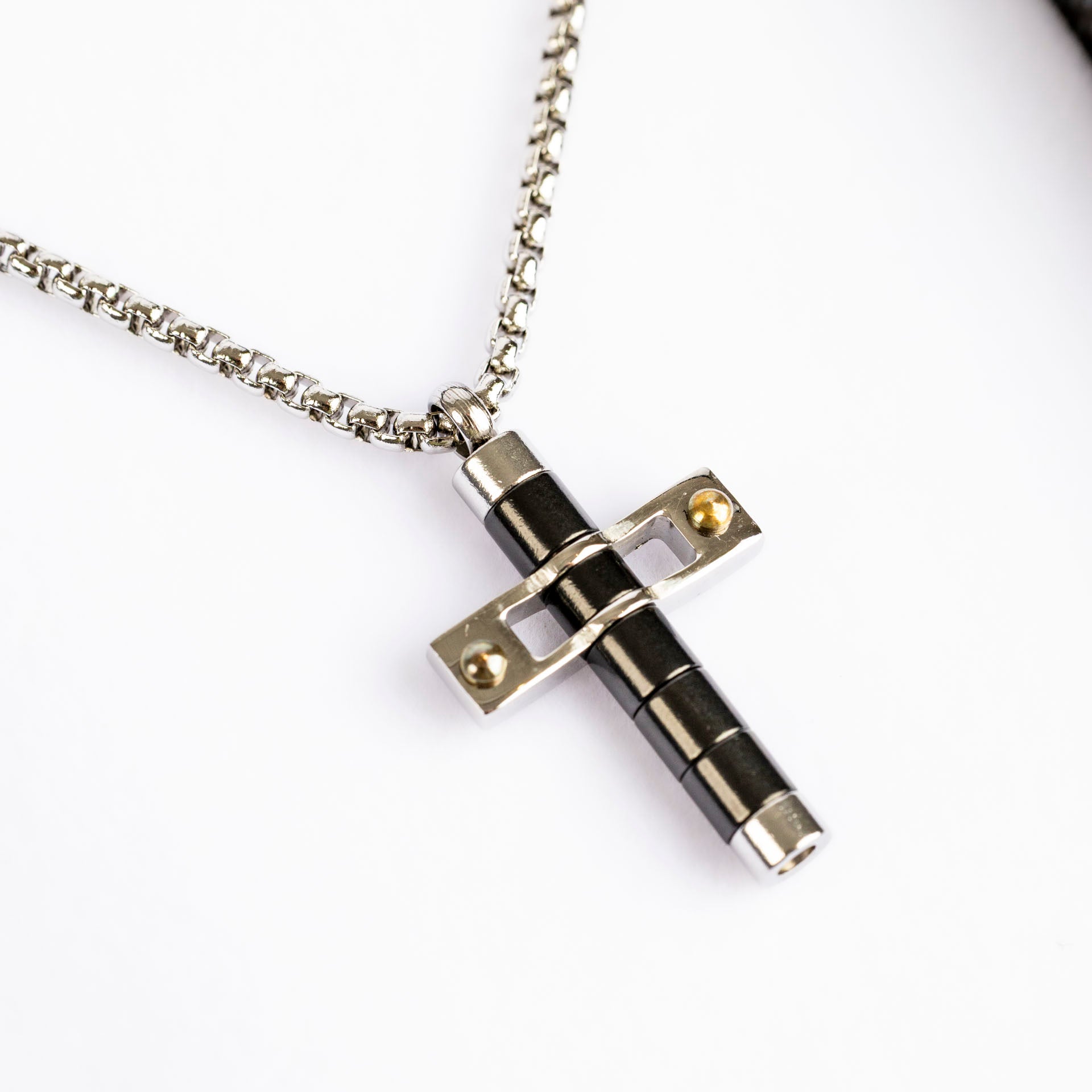 Men's Modern Stainless Steel Cross Necklace