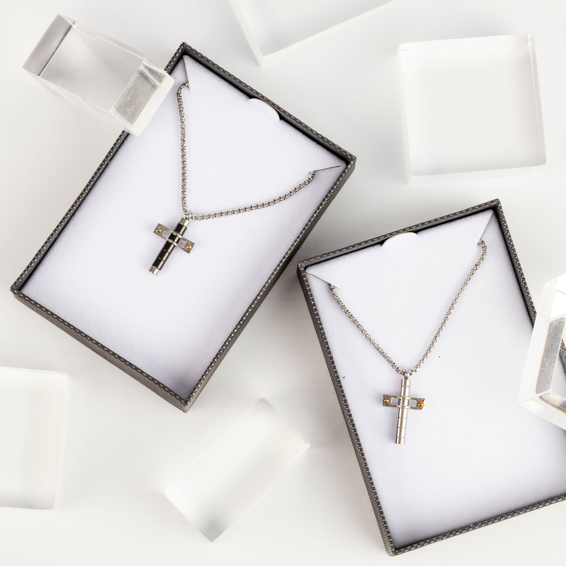 Men's Modern Stainless Steel Cross Necklace