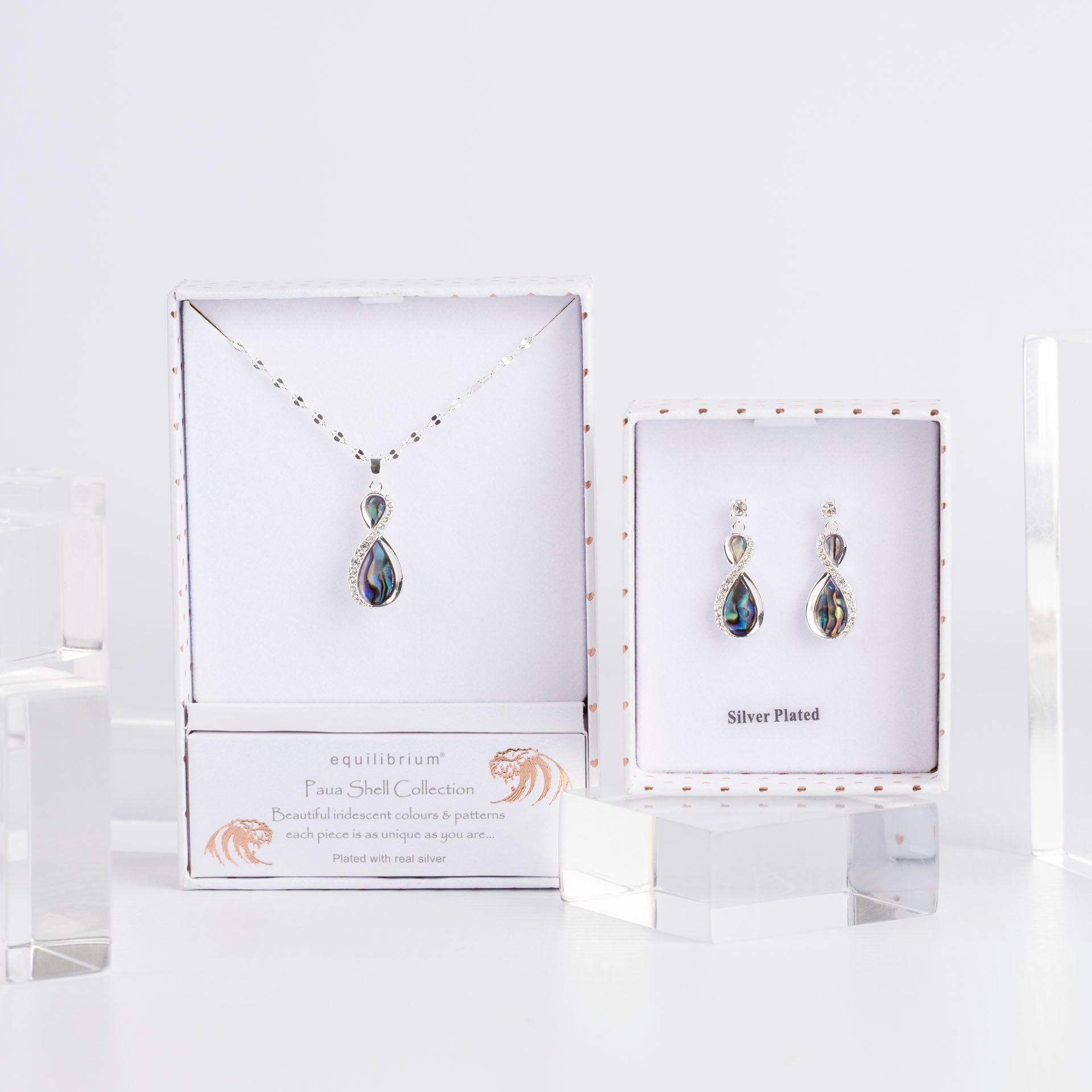 Pāua Shell Infinity Earrings