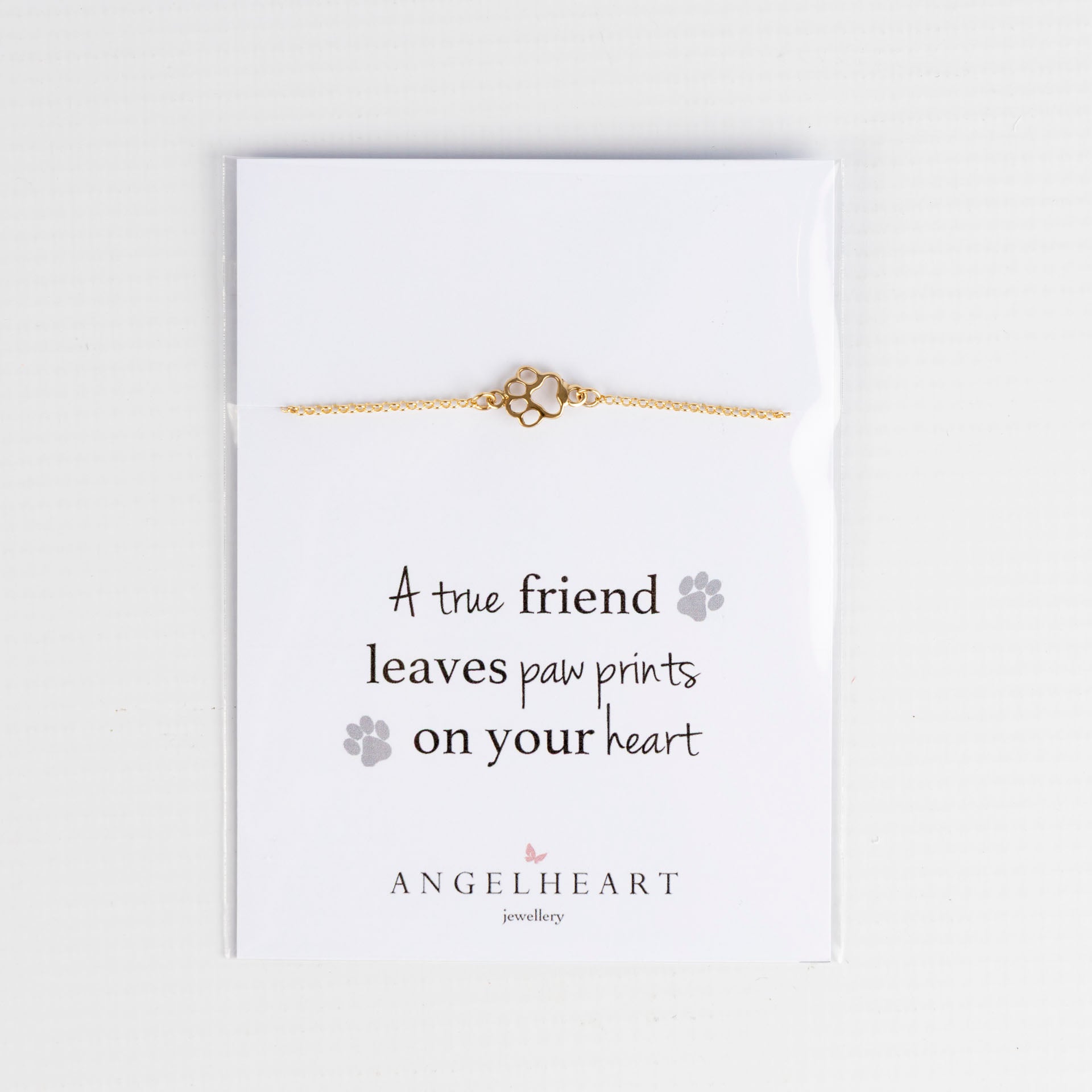 Paw Print Bracelet (sterling silver or gold-dipped)