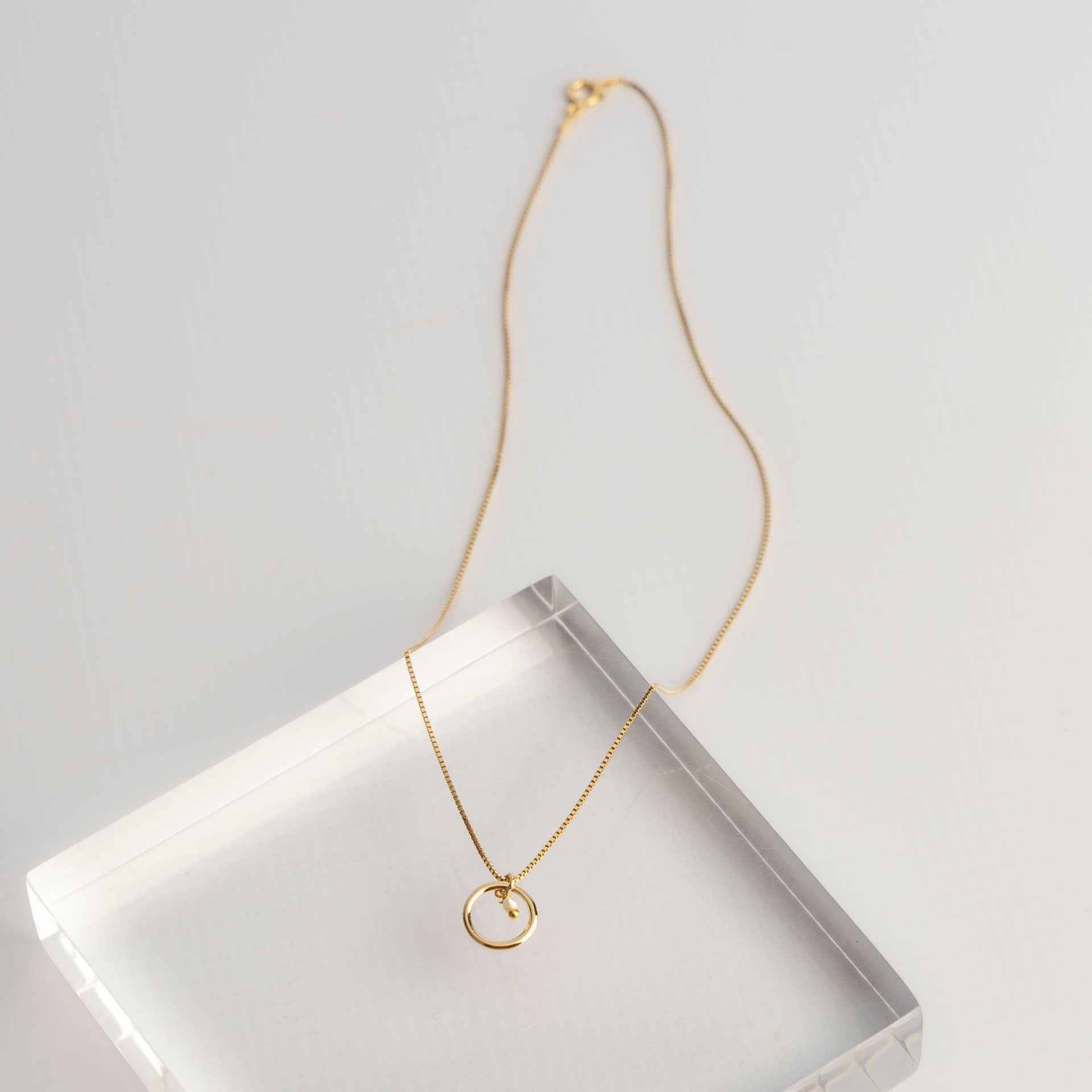 "Good Energy" Miniature Freshwater Pearl Necklace (Sterling Silver or Gold-Dipped)