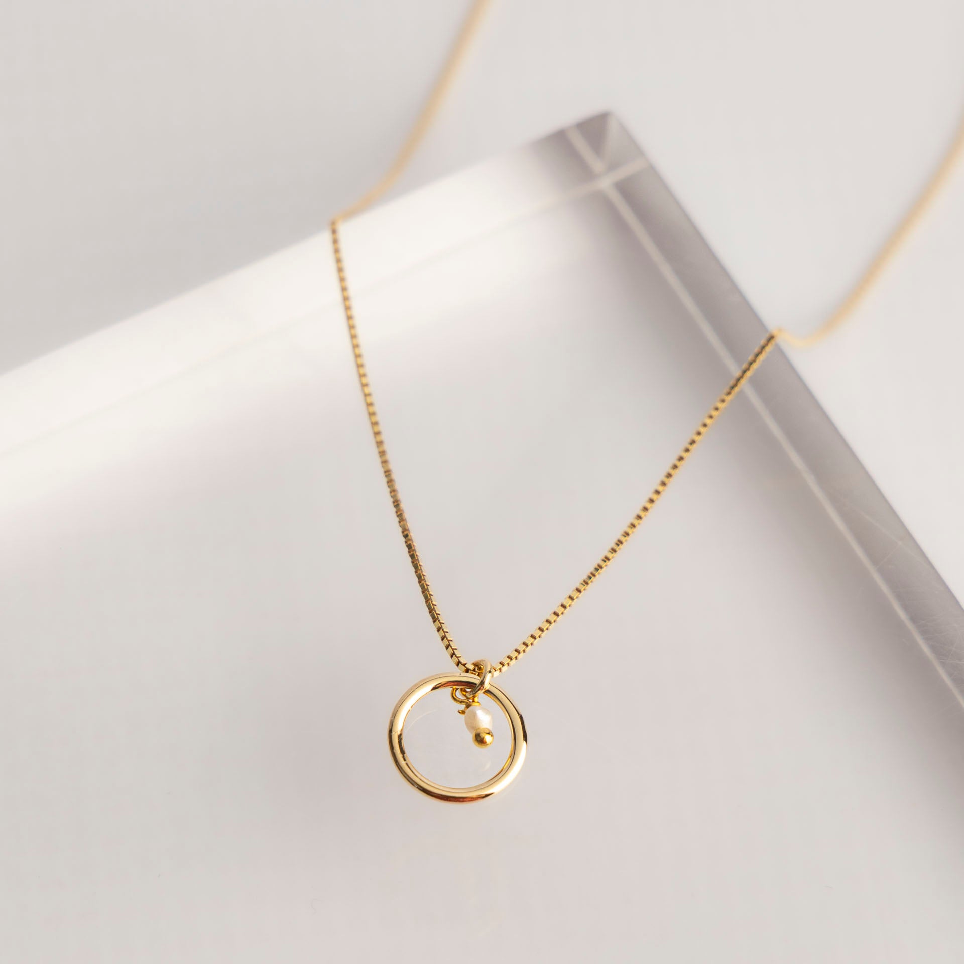 "Good Energy" Miniature Freshwater Pearl Necklace (Sterling Silver or Gold-Dipped)