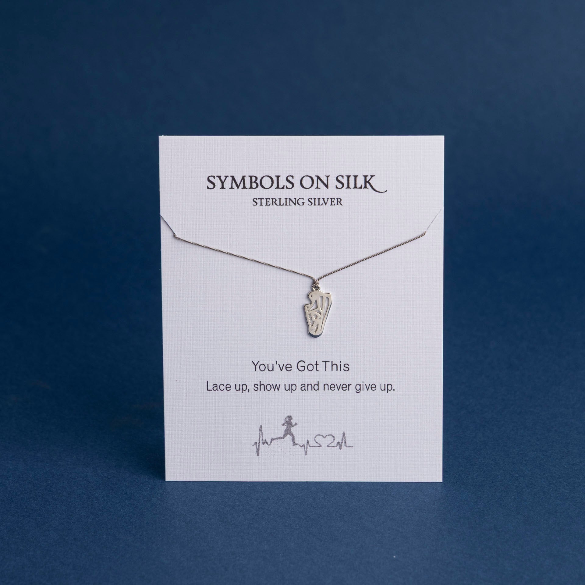 Sterling Silver Sneaker/Running Shoe Necklace (on Silk or Chain)