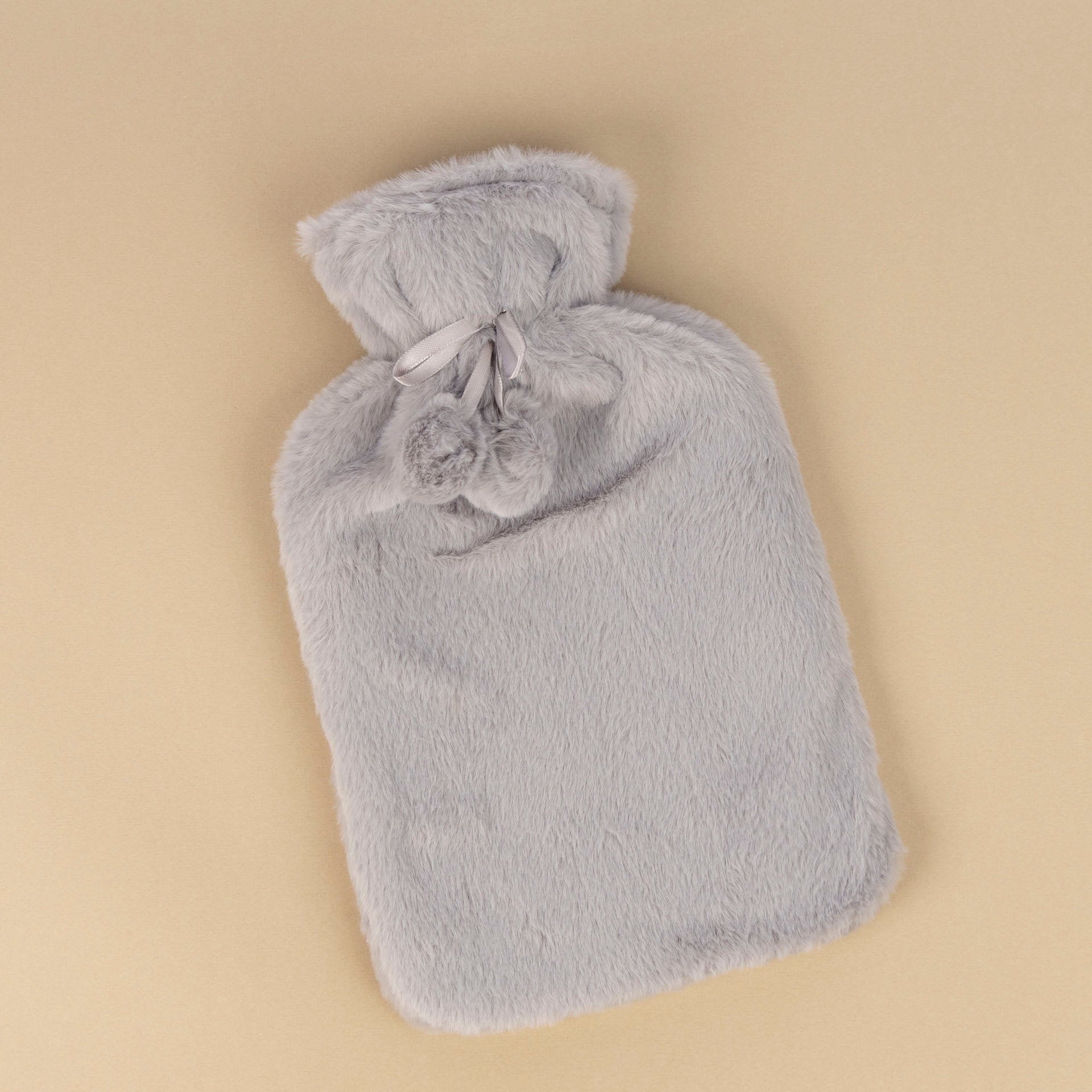 Hot Water Bottle with Plush Cover (Grey or Blue)