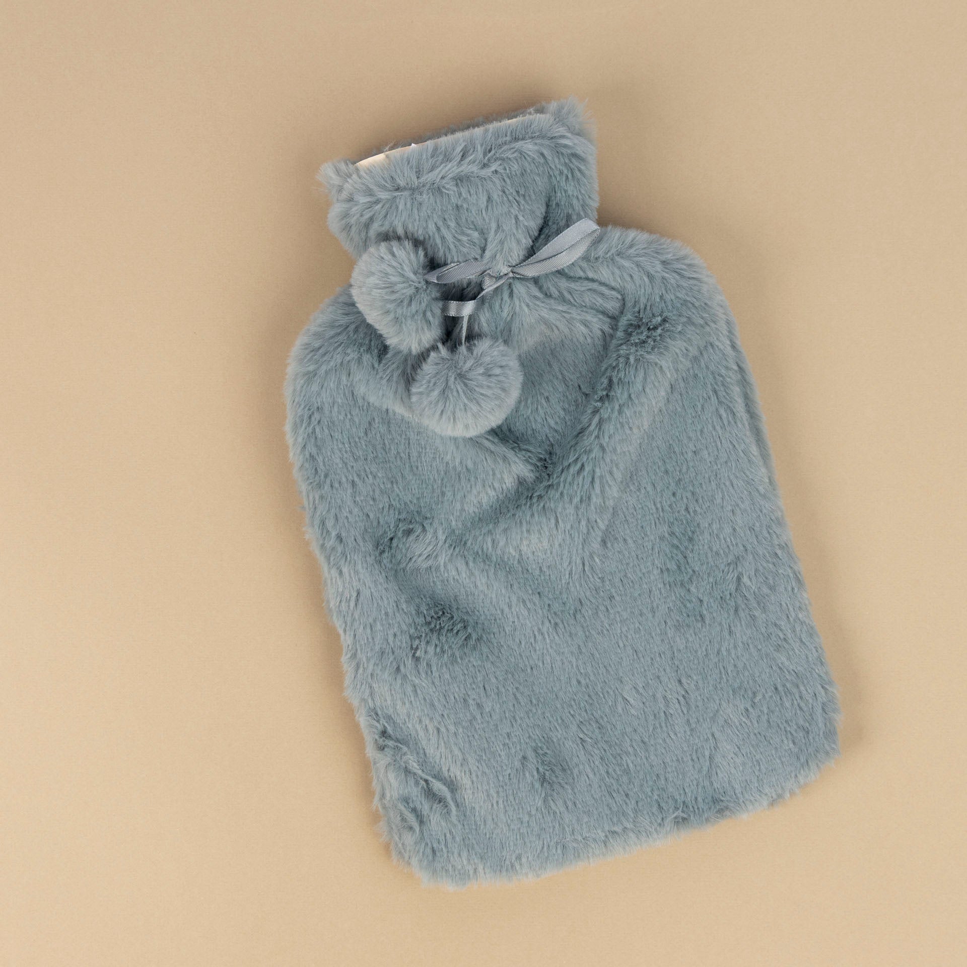 Hot Water Bottle with Plush Cover (Grey or Blue)