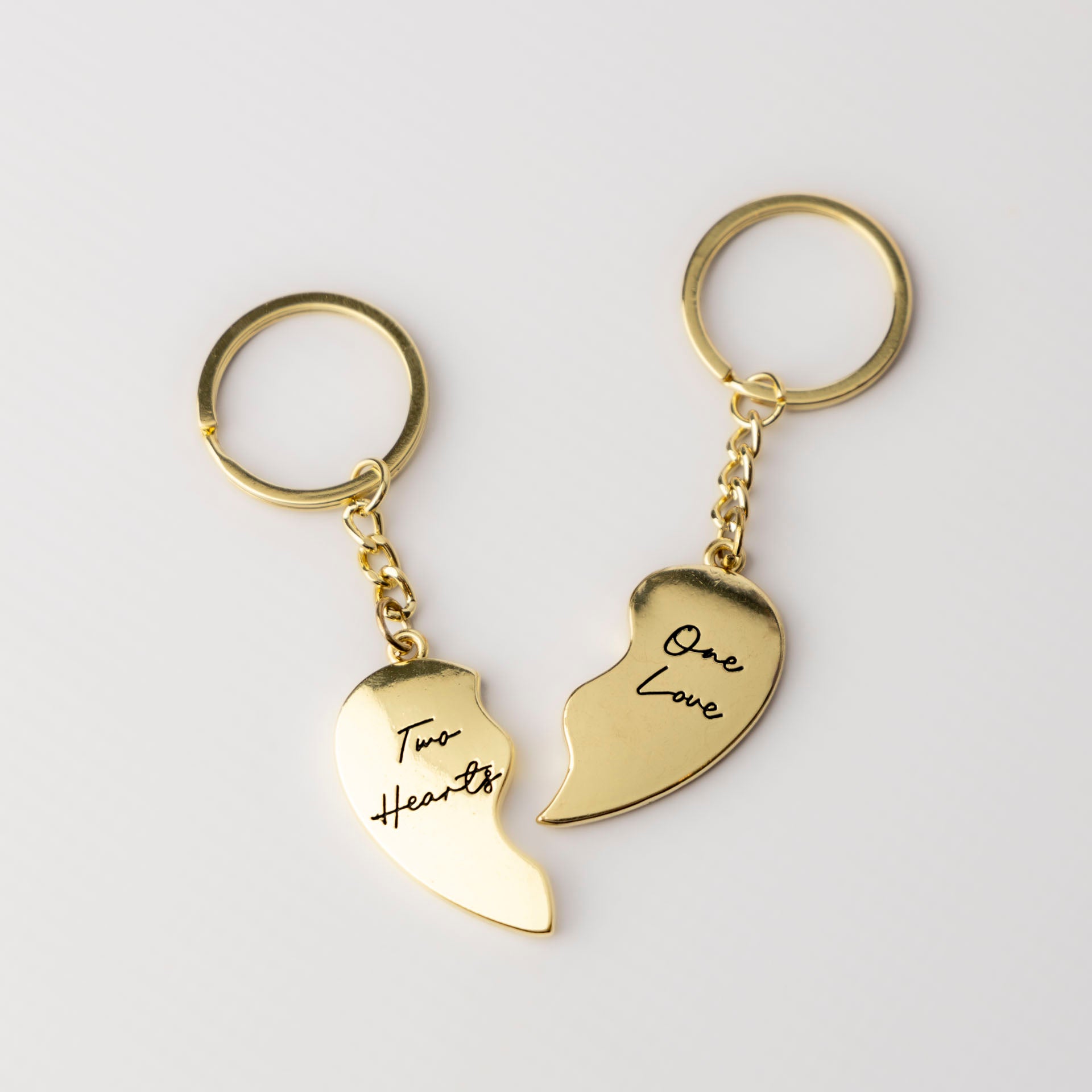 "Two Hearts" Twin Keyring Set