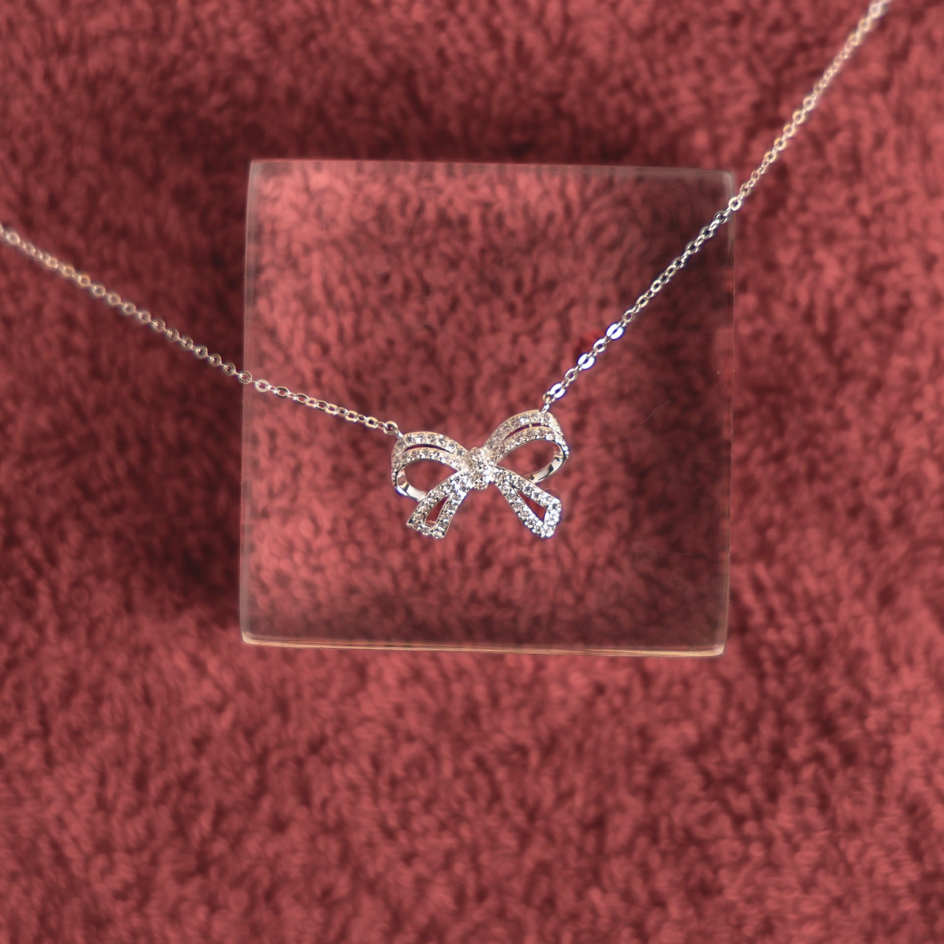 Eternal Bow Sparkle Necklace