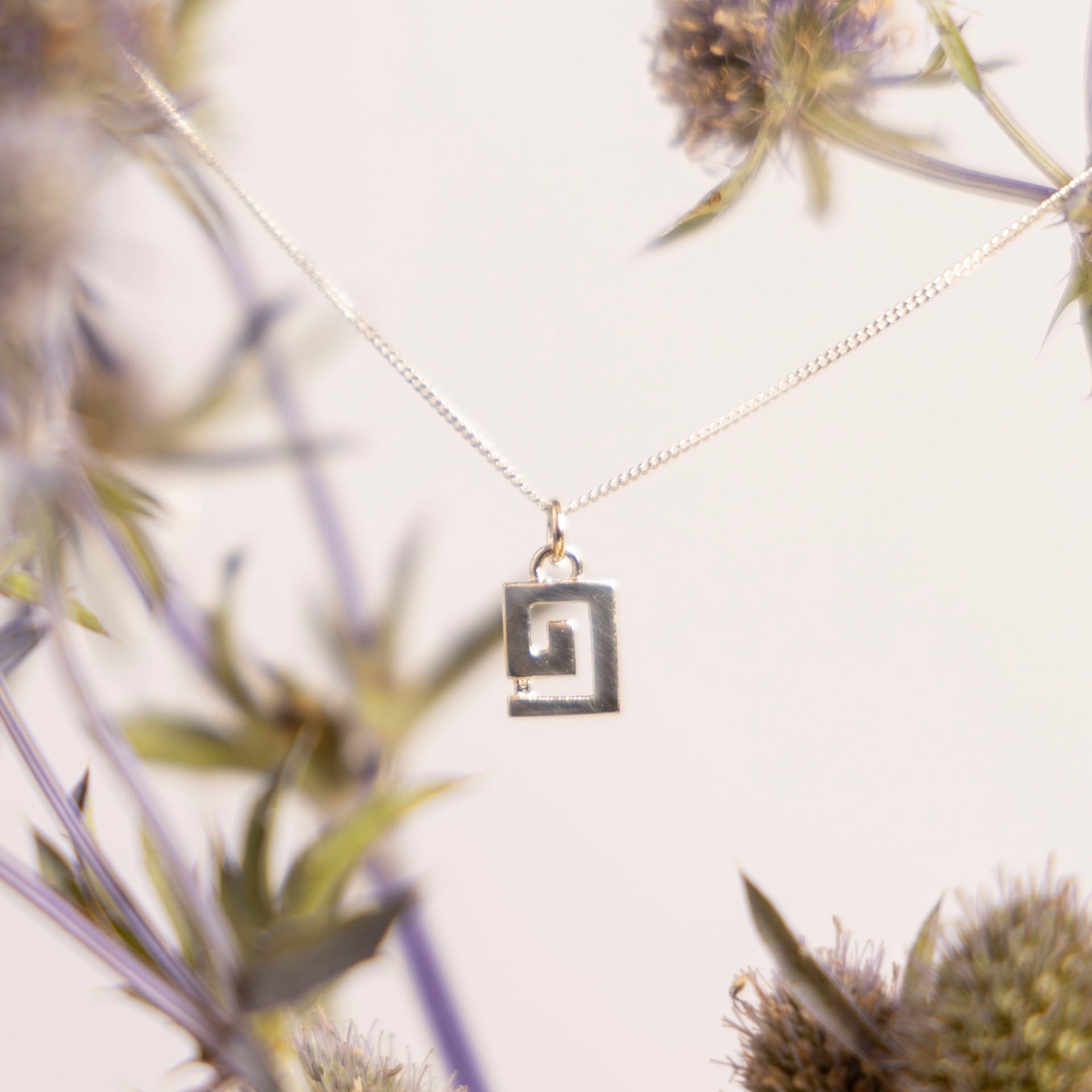 Sterling Silver Greek "Eternity" Necklace