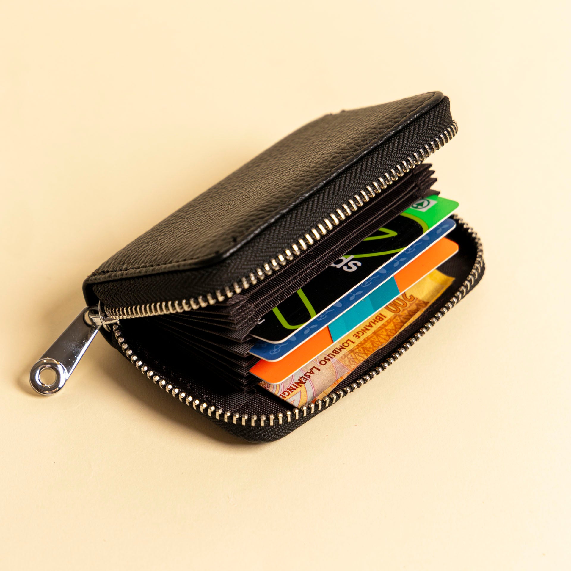 Genuine Leather 12-Slot Card Holder Wallet (RFID Blocking)