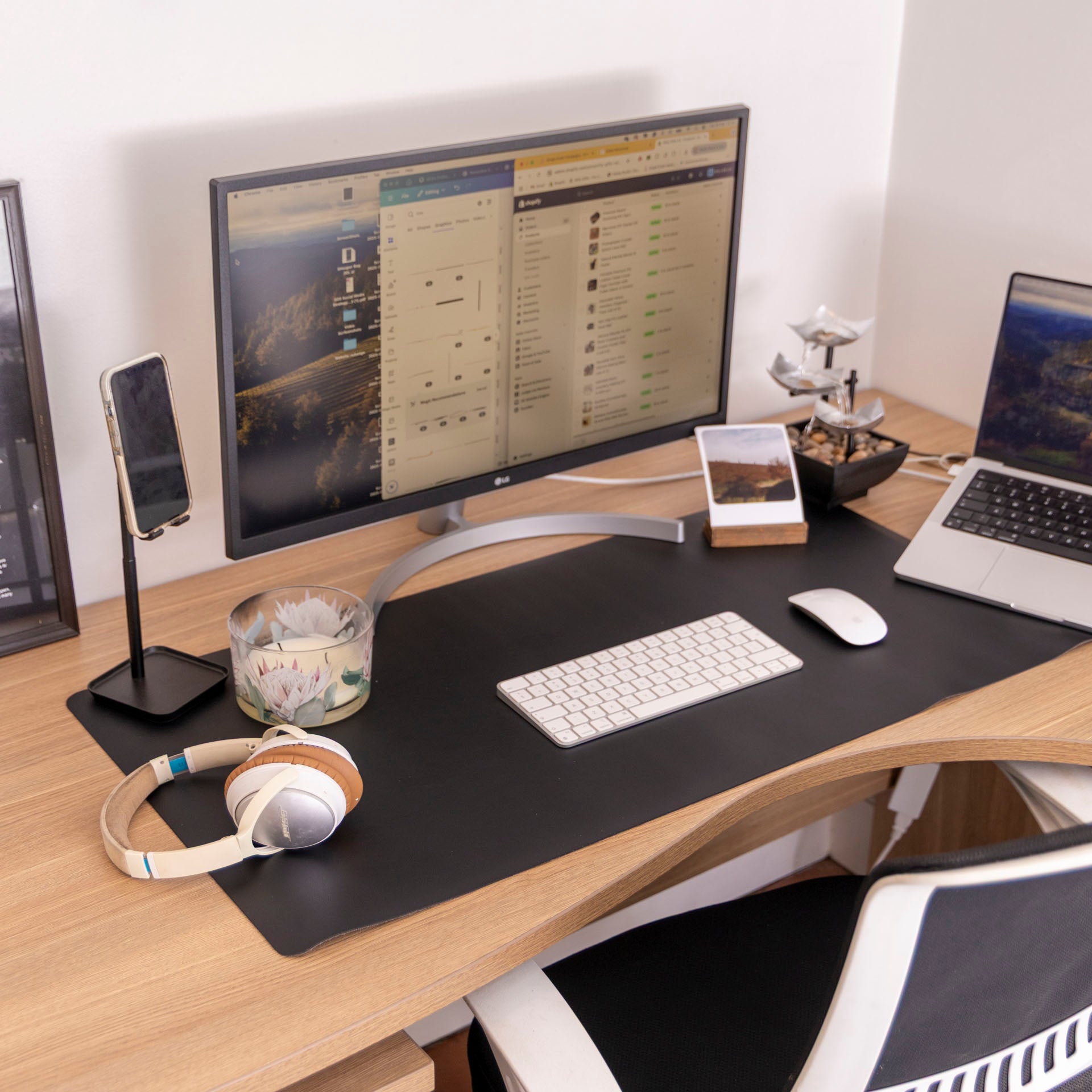 Non-Slip PU Leather Desk Mat (assorted colours)