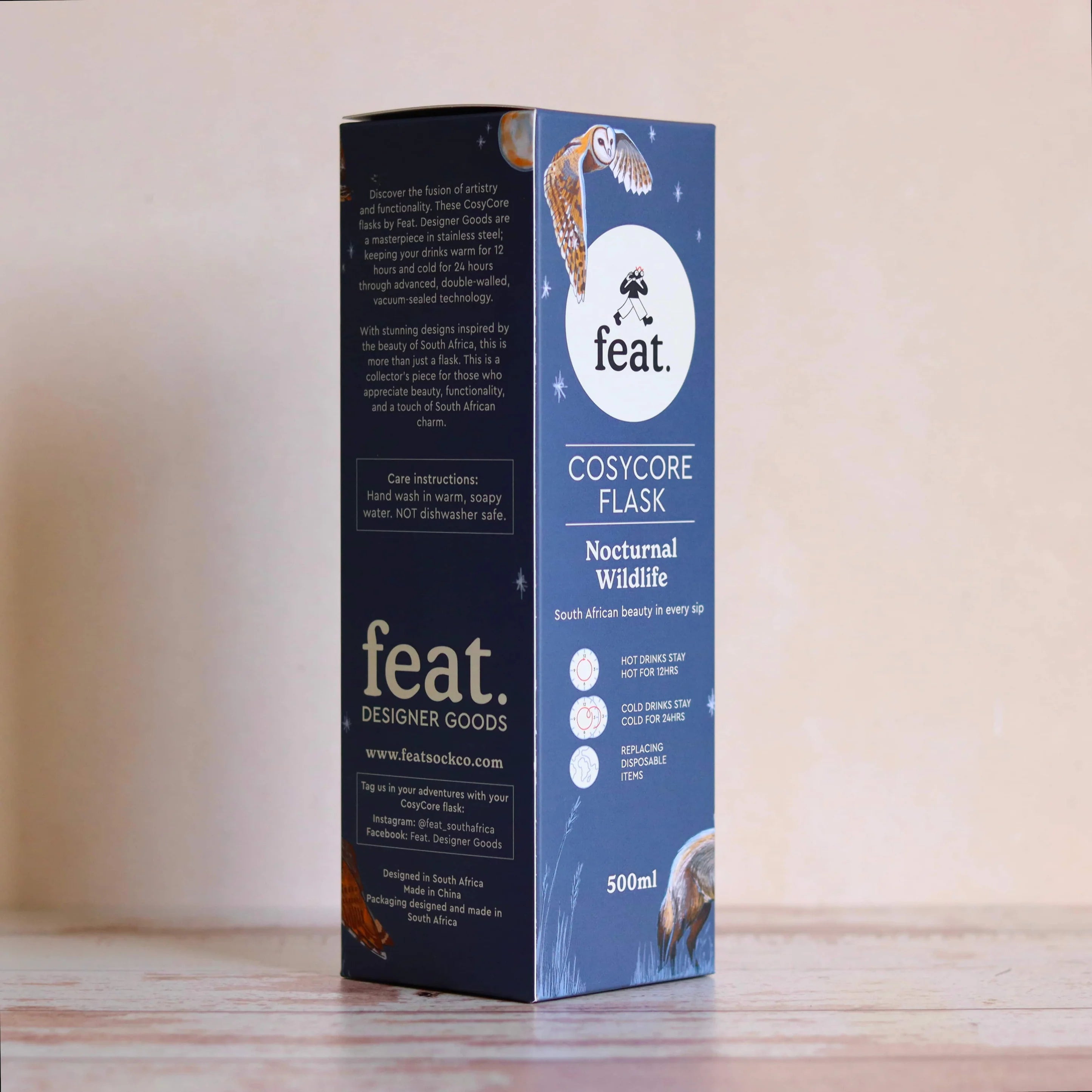 CosyCore Stainless Steel Flasks – Nocturnal Creatures