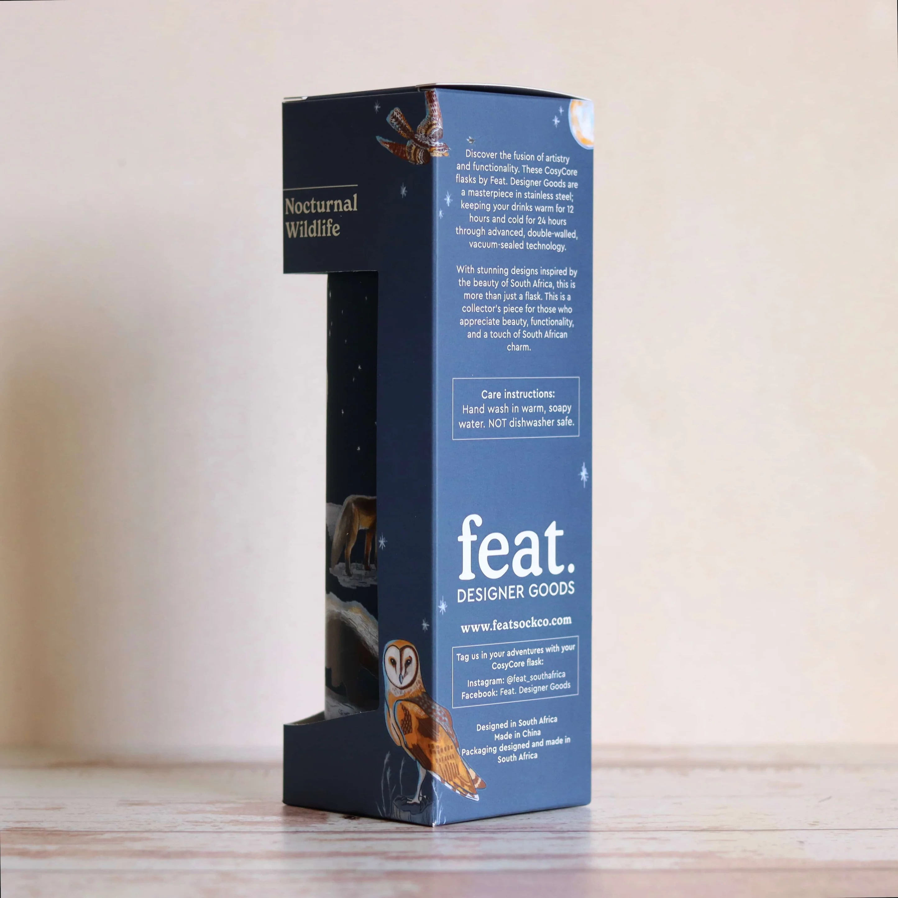 CosyCore Stainless Steel Flasks – Nocturnal Creatures