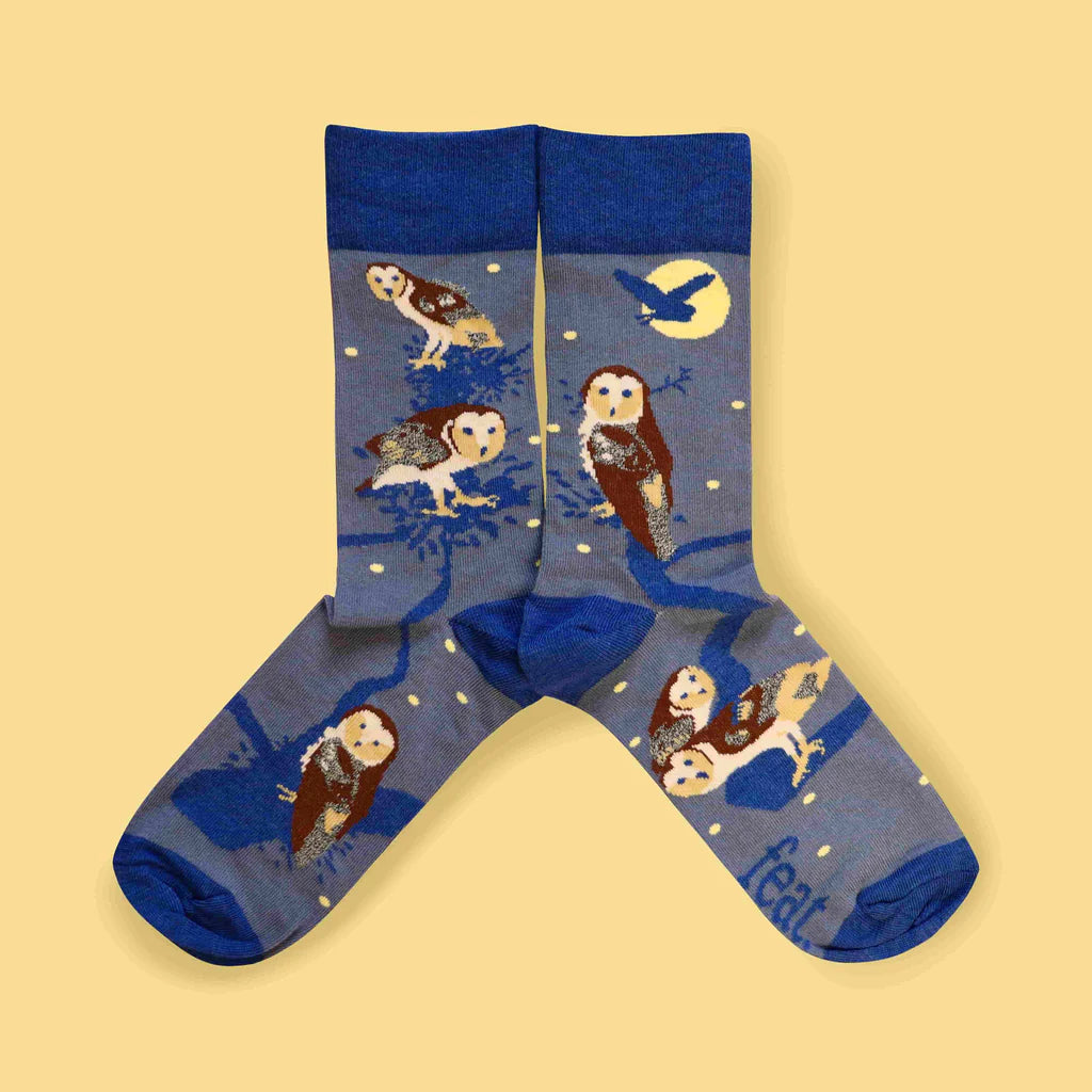 Having a Hoot Owl Socks (His & Hers sizes)