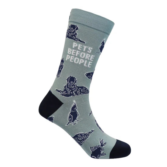 Men's "Pets Before People" Cotton Socks