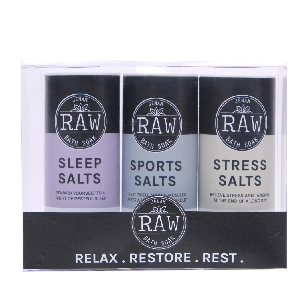 Raw Essential Oil Bath Salts Gift Pack
