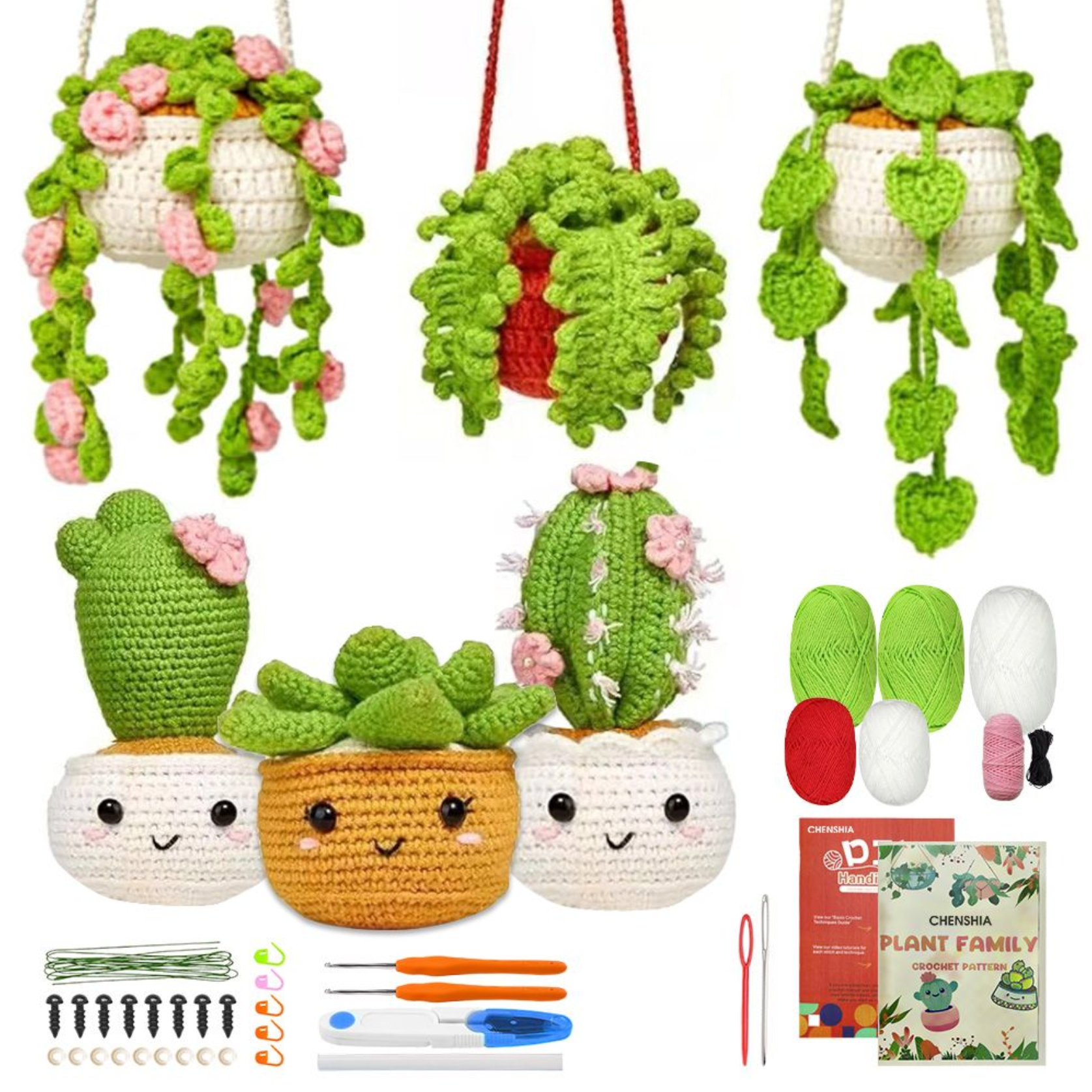 Make Your Own Plant Family Crochet Kit for Beginners