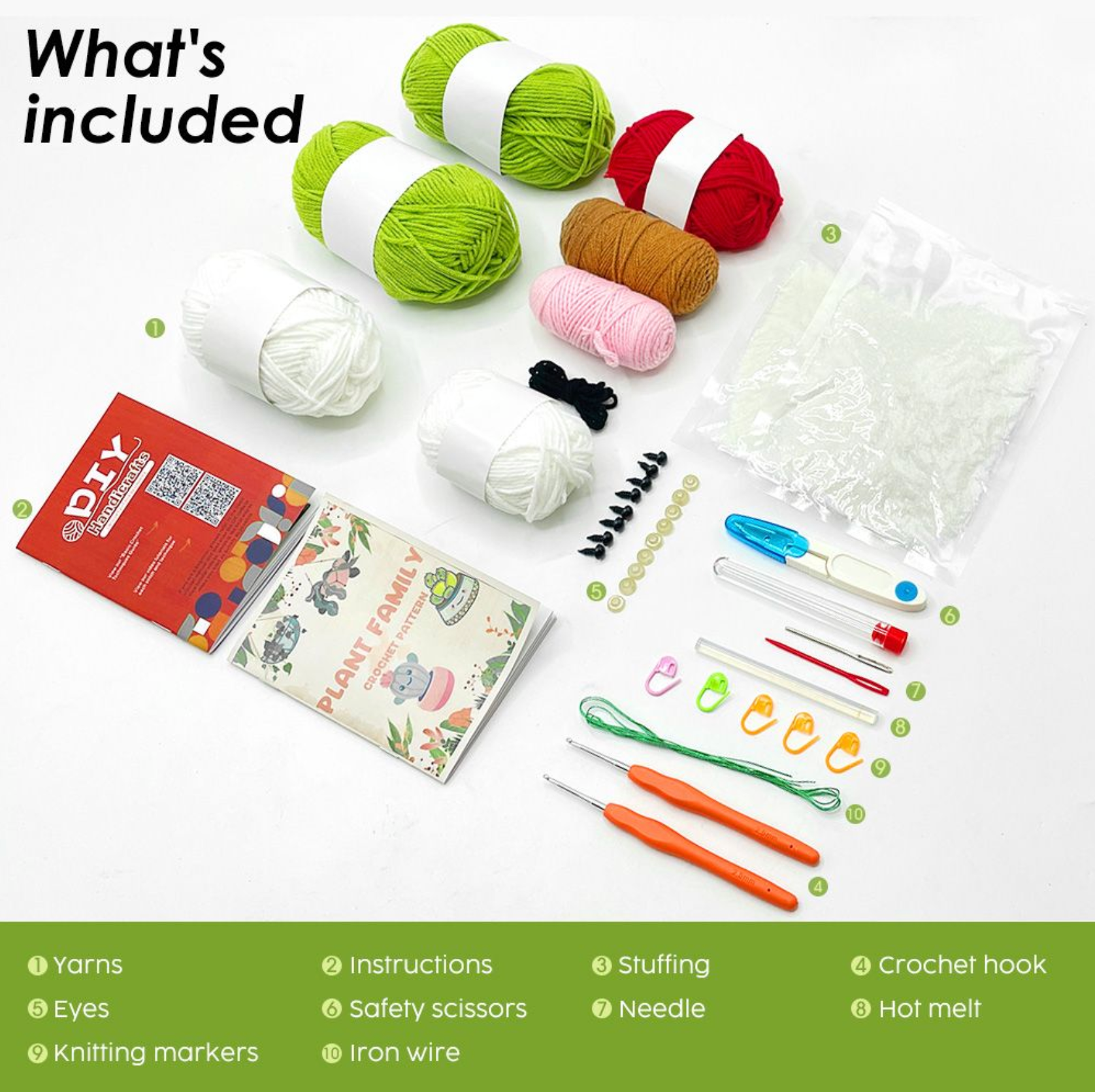 Make Your Own Plant Family Crochet Kit for Beginners