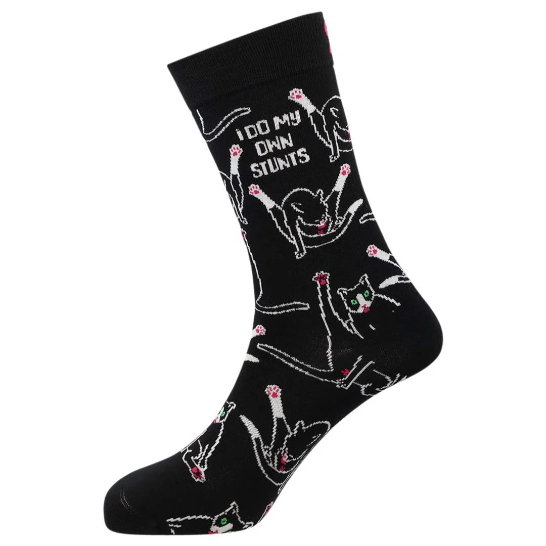 Men's "Stuntman" Cat Bamboo Socks