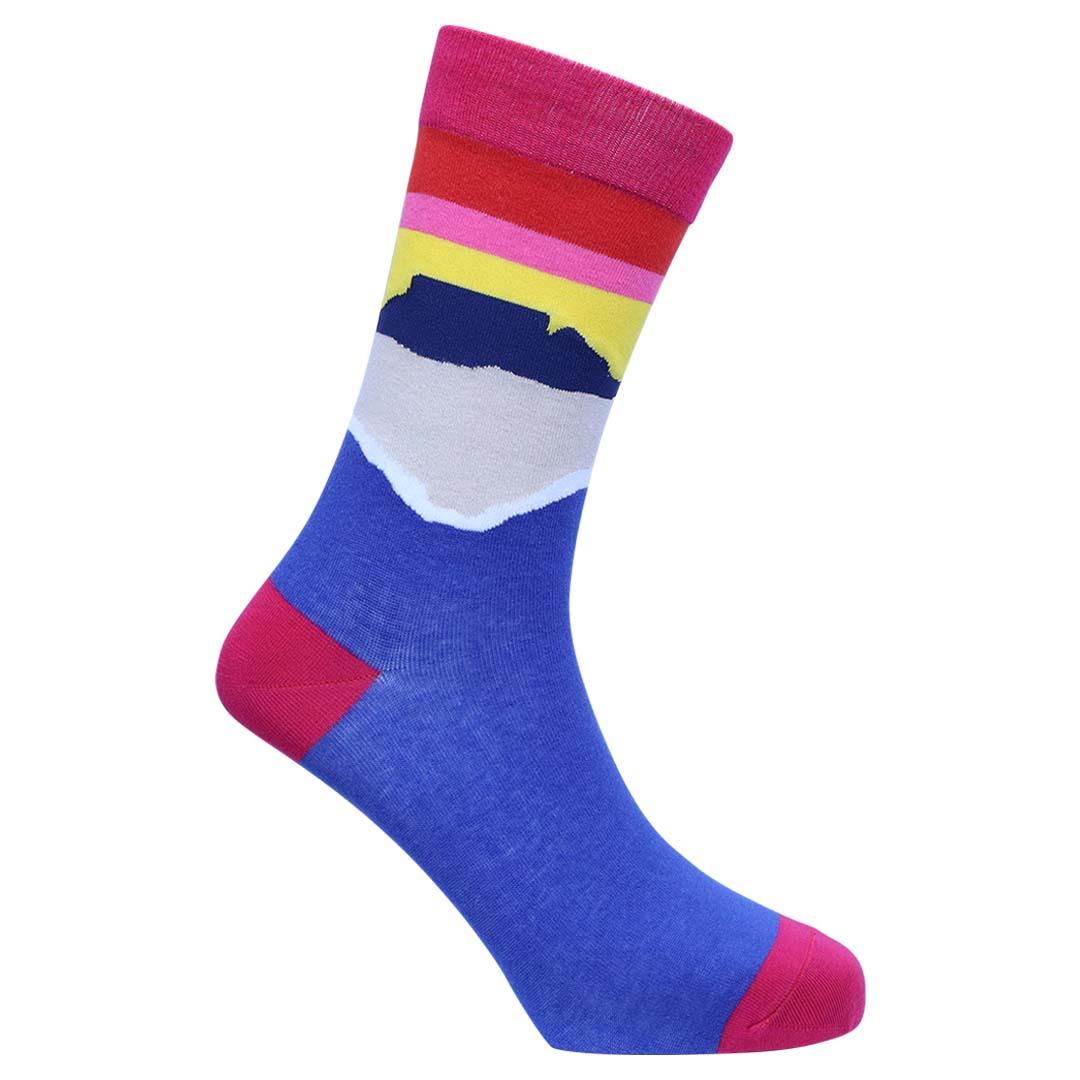 Men's "Tabletop Sunset" Cotton Socks