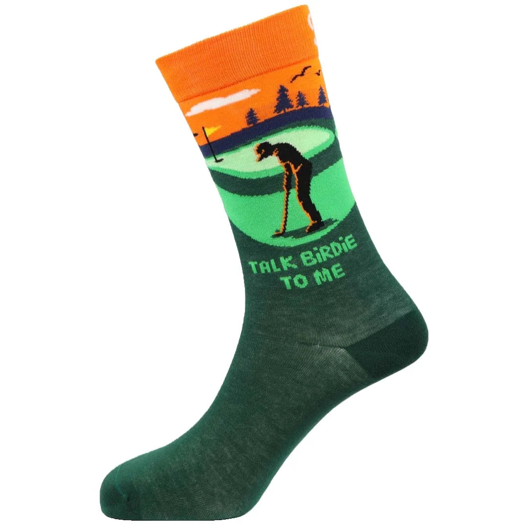Men's "Talk Birdie To Me" Bamboo Golf Socks