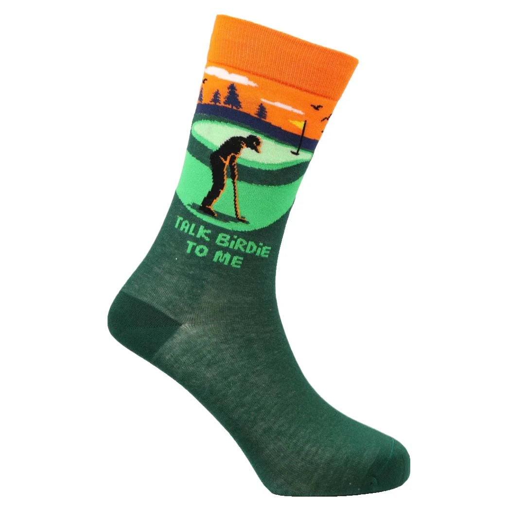 Men's "Talk Birdie To Me" Bamboo Golf Socks
