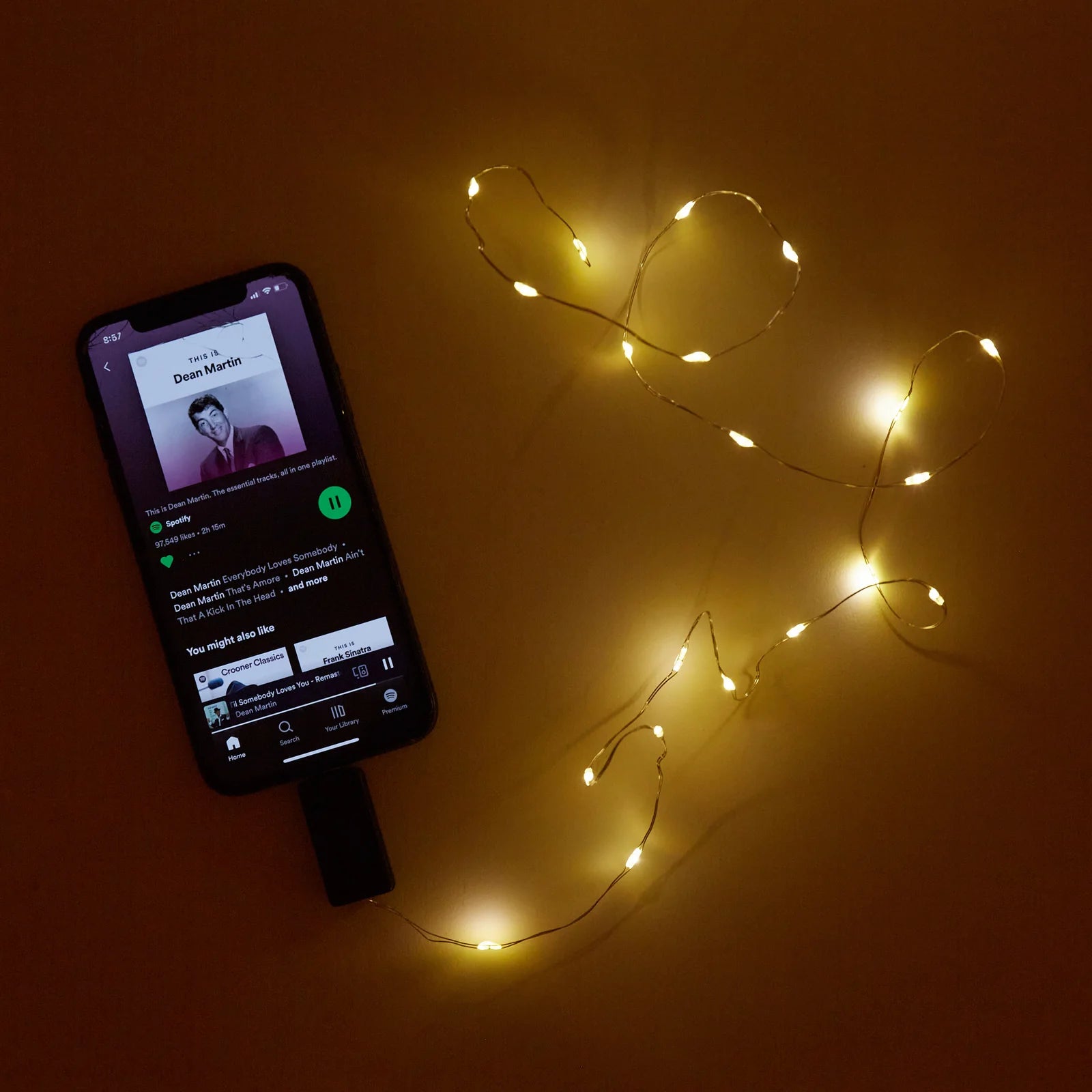 Sound-Activated Flashing String Lights (for iPhone)