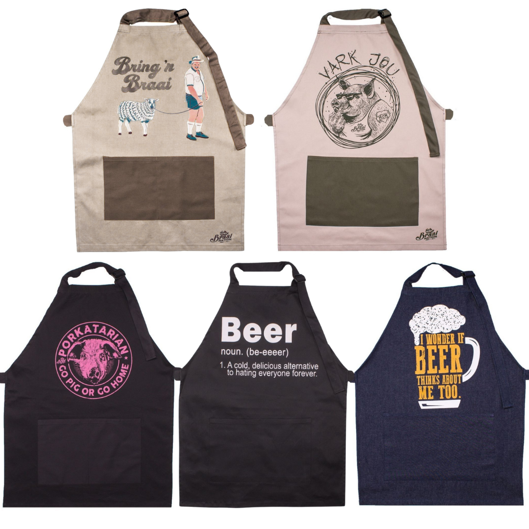 Braai & Beer Aprons (assorted designs)