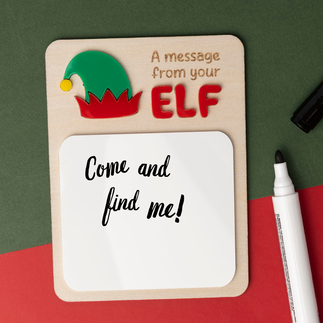 "A Message From Your Elf" Mini Whiteboard and Marker Set