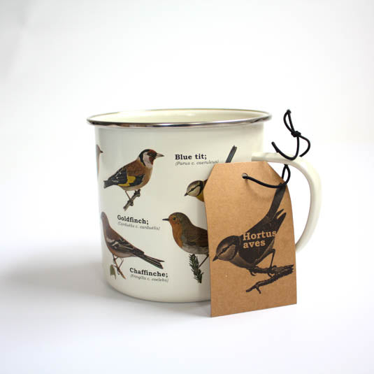 Garden Birds Enamel Mug