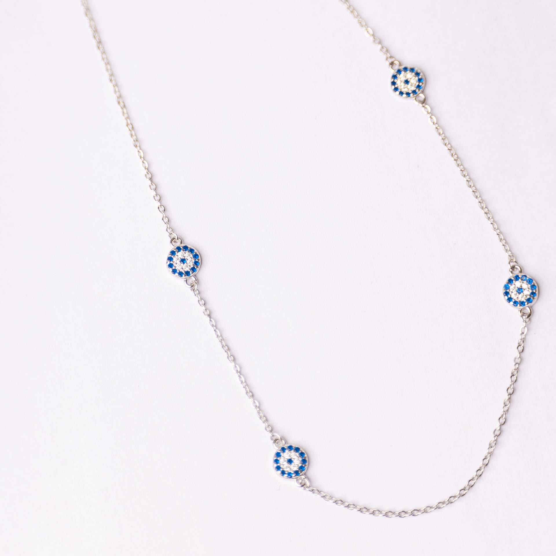 Sterling Silver Evil Eye Necklace