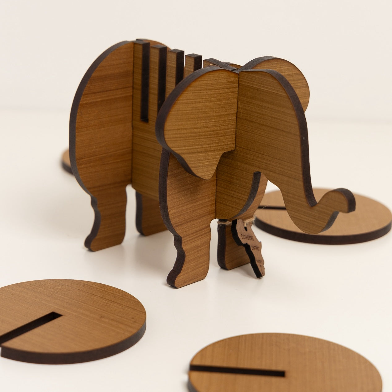Elephant Coaster Stand (Set of 4 Coasters)