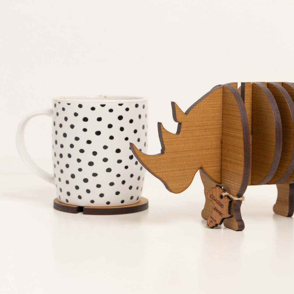 Rhino Coaster Stand (Set of 4 Coasters)
