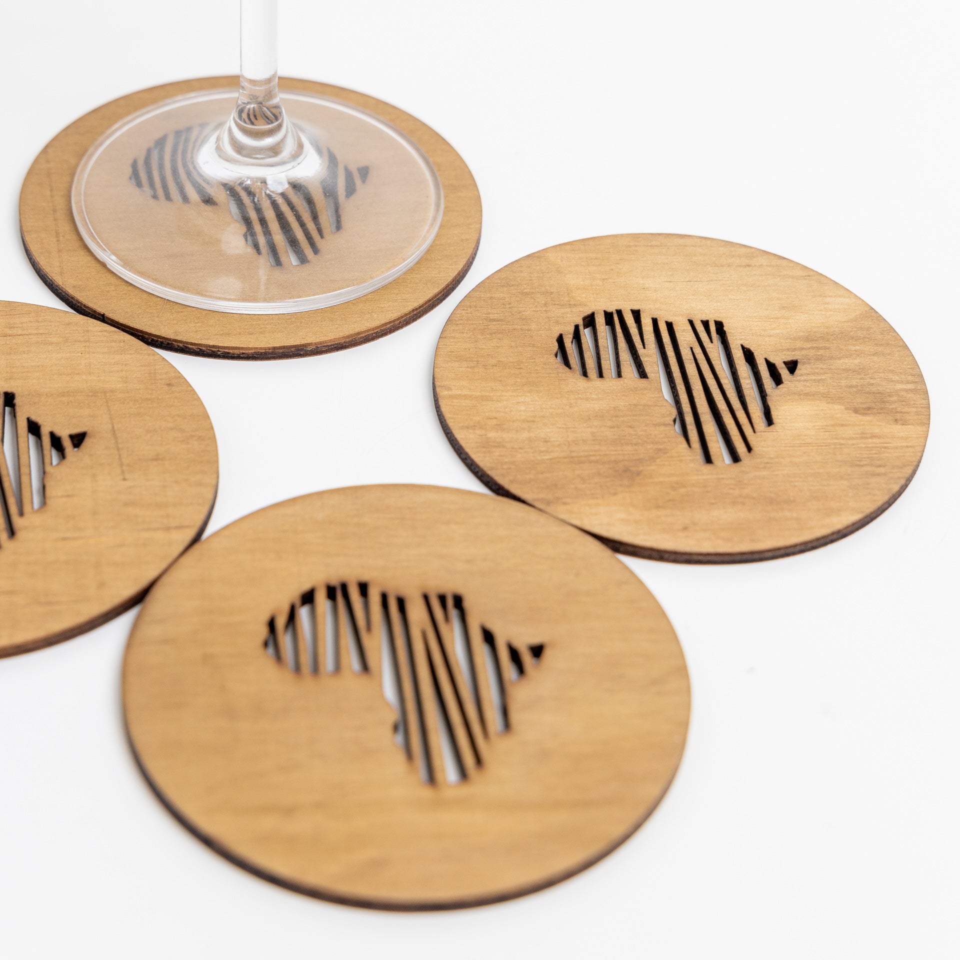 Africa Cut-Out Coasters (Set of 4)