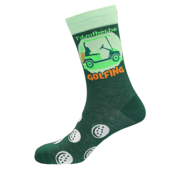 Men's "I'd Rather Be Golfing" Bamboo Socks