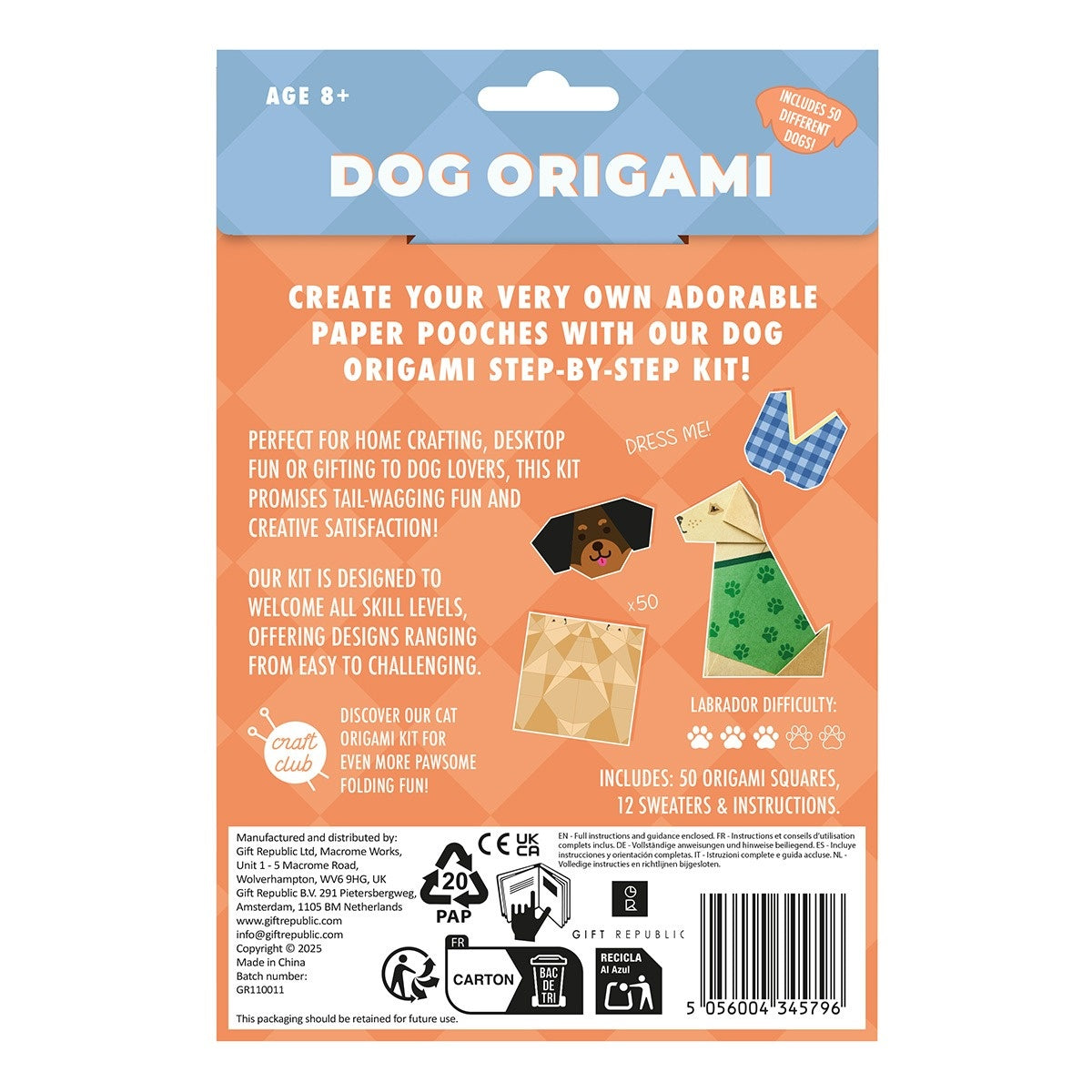 Dog Origami Craft Kit