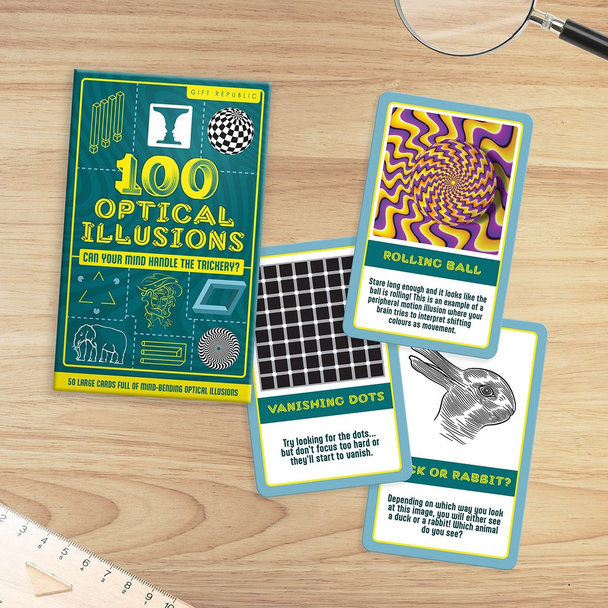 100 Optical Illusions Card Pack