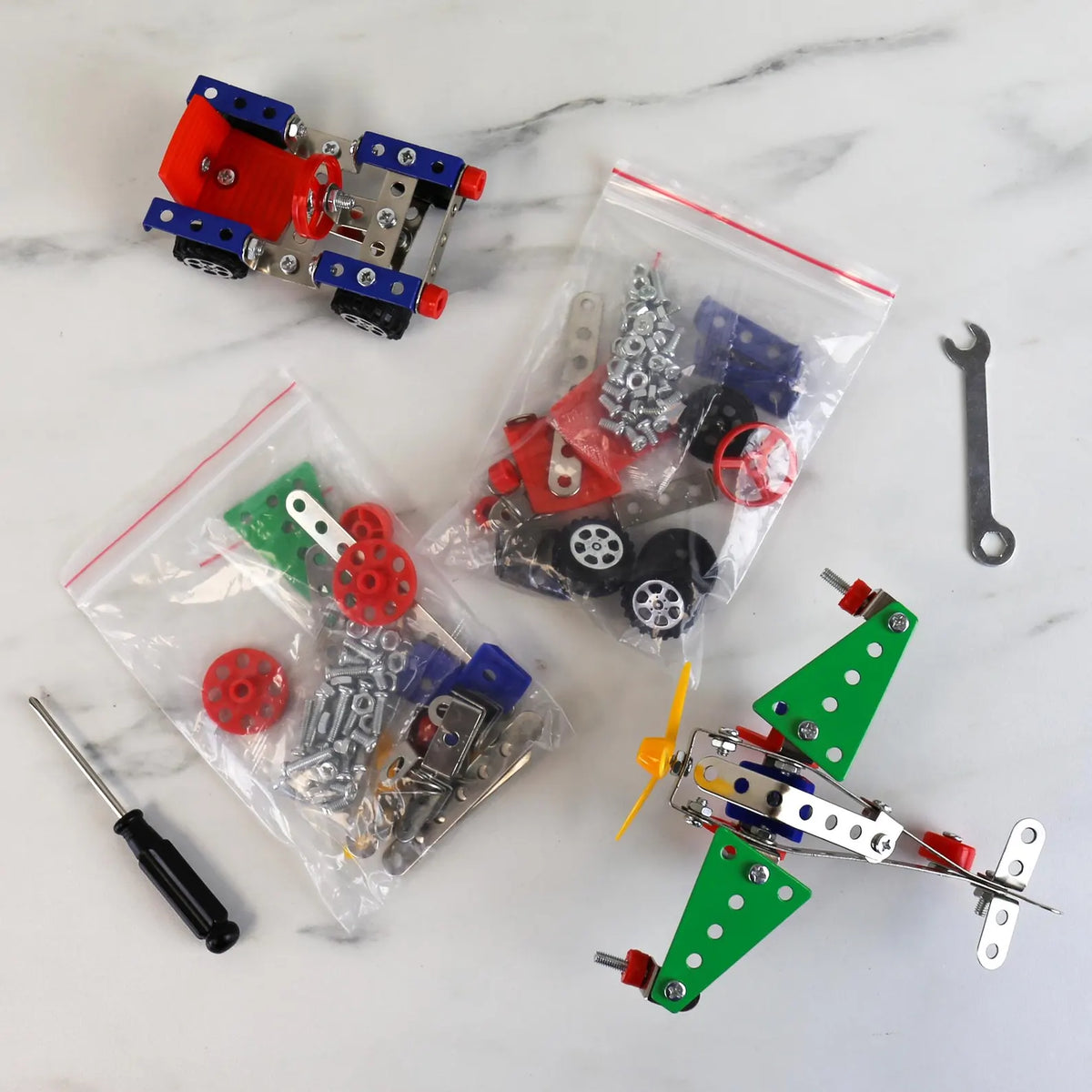 Build Your Own Metal Construction Car & Plane