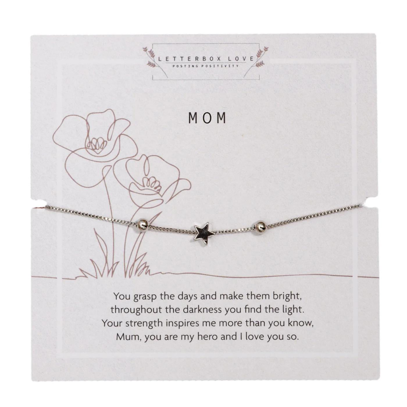"Mom" Strength & Inspiration Keepsake Bracelet and Card Set
