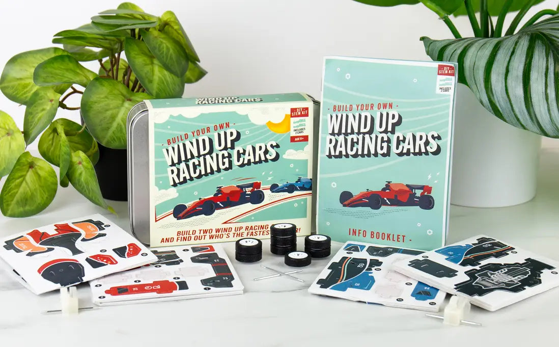 Build Your Own Wind-Up Race Cars