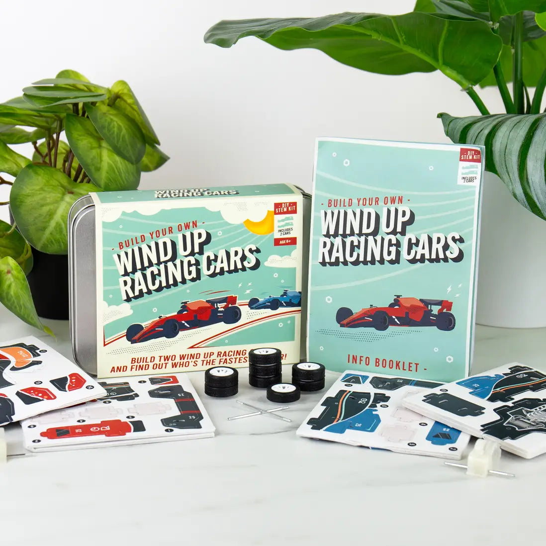 Build Your Own Wind-Up Race Cars