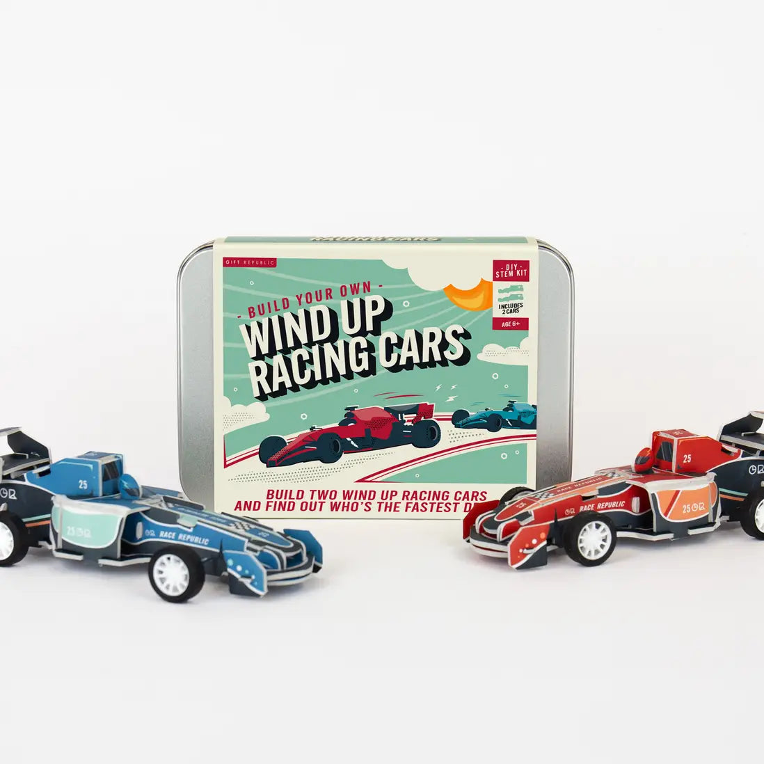 Build Your Own Wind-Up Race Cars
